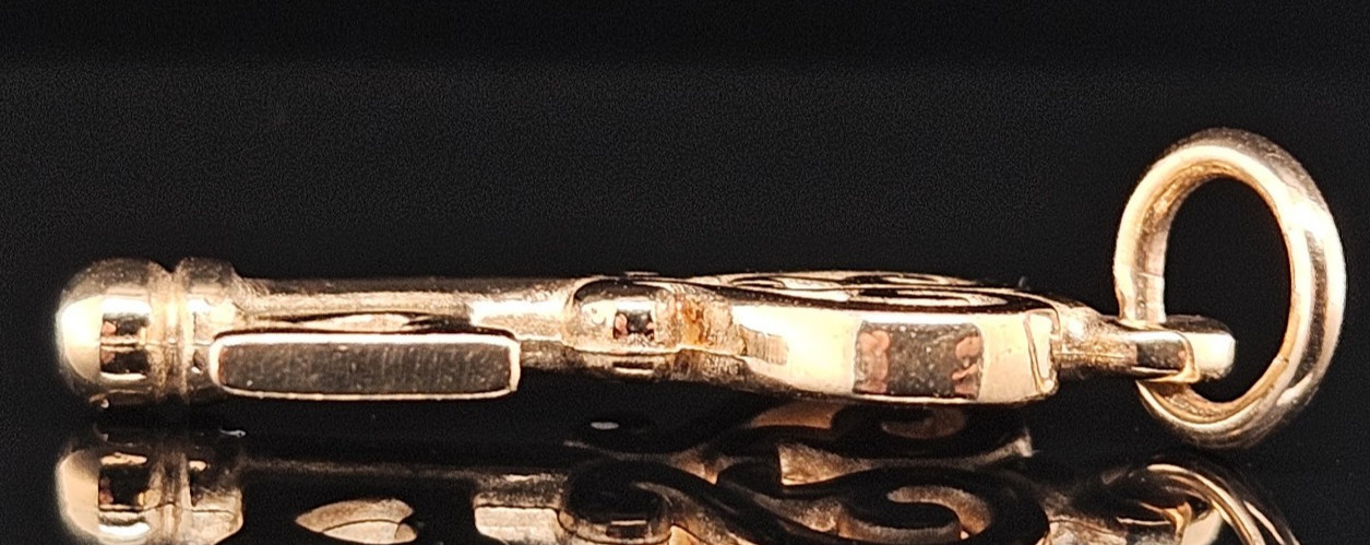 14K Gold JAMES AVERY KEY TO MY HEART Charm Pendant Love 585 Uncut Ring