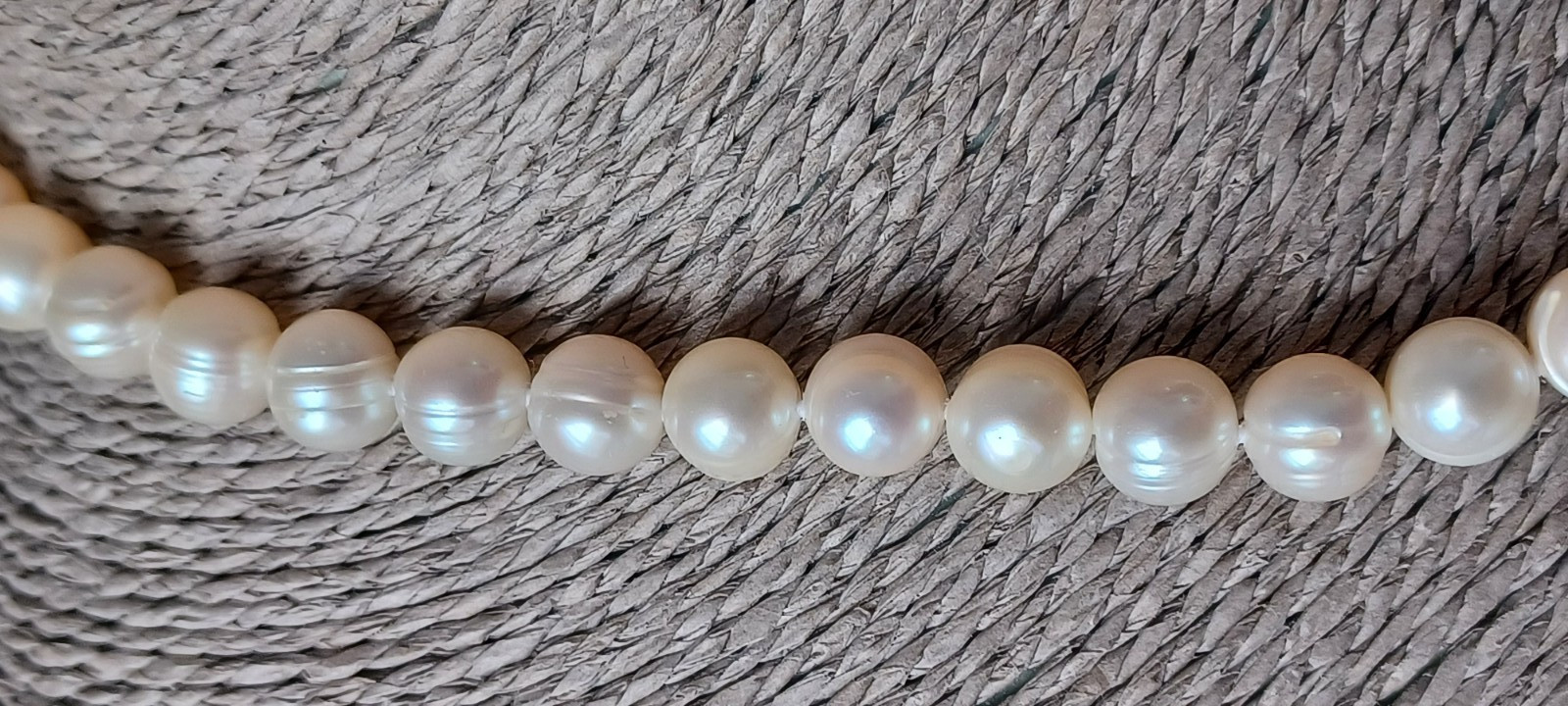 Pearl Collar Necklace Sterling Silver 925 Clasp Freshwater Pearls Signed