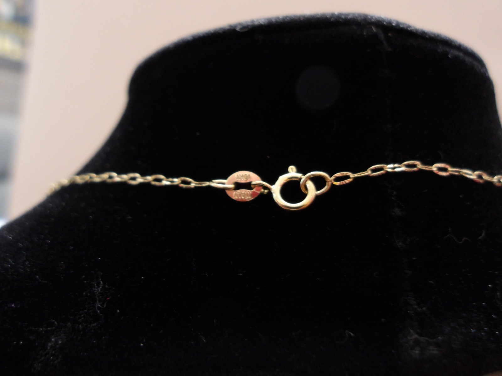 NWT 10K YELLOW GOLD MINI PAPER CLIP CHAIN