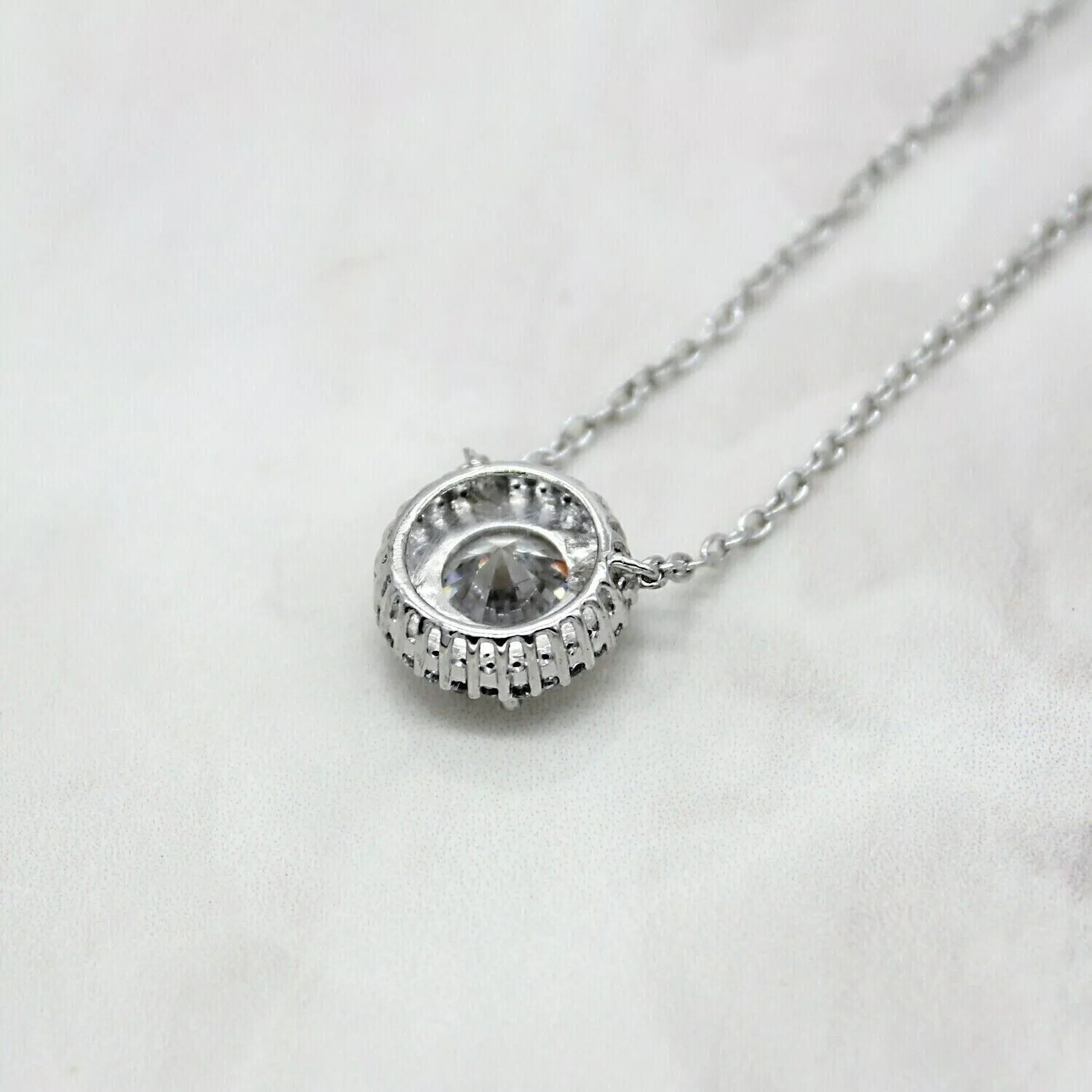 10 Ct White Treated Diamond Pendant Great Luster F Certified ! Christmas Gift