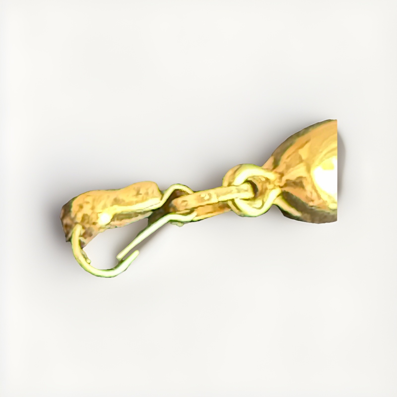 Italian Horn Pendant 14k solid GOLD 2.25″ Large Good Luck Charm Gold Cornicello