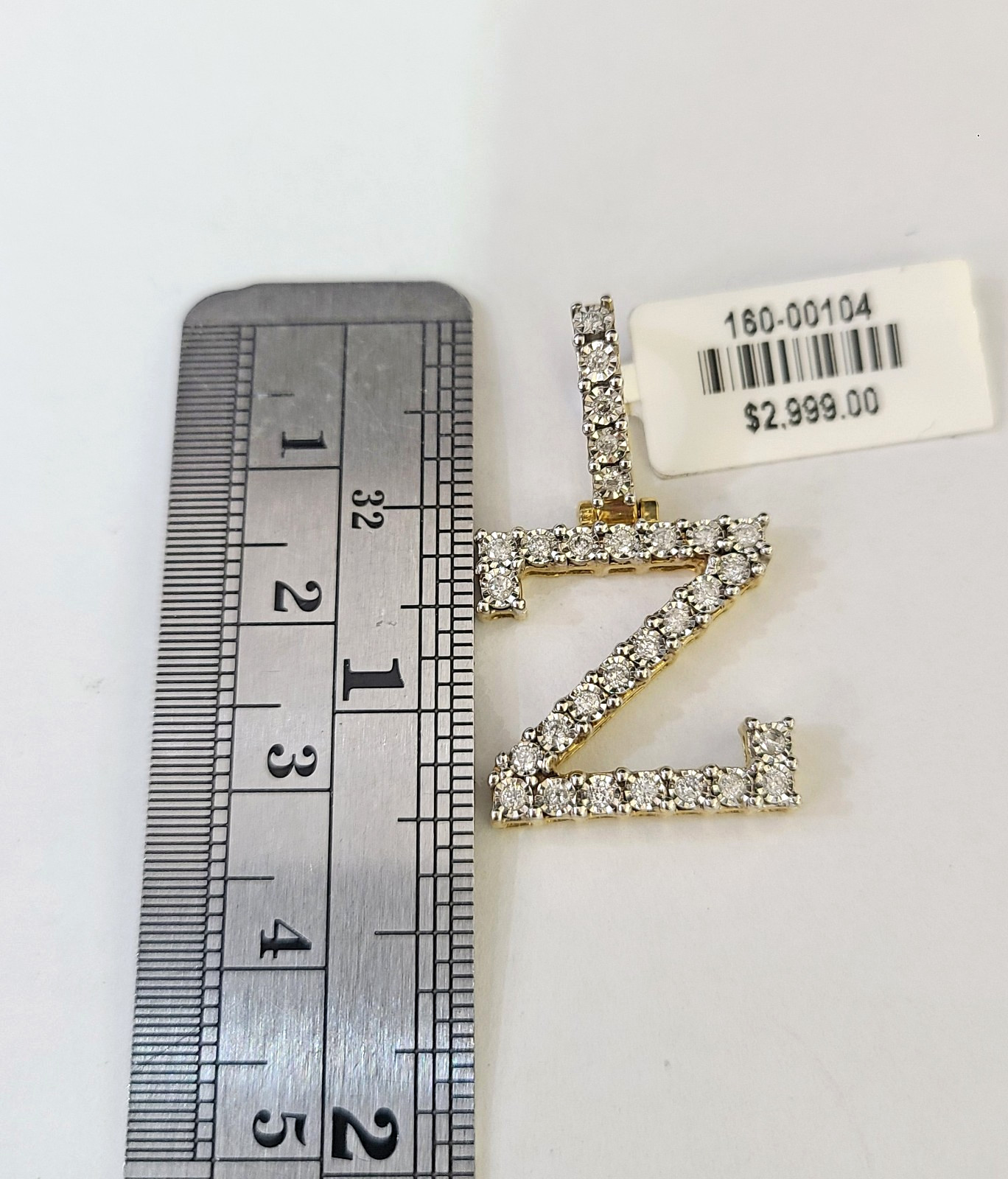 10K Gold Miami Cuban Chain Z Diamond Initial 20″-28″ 3mm Pendant Necklace SET
