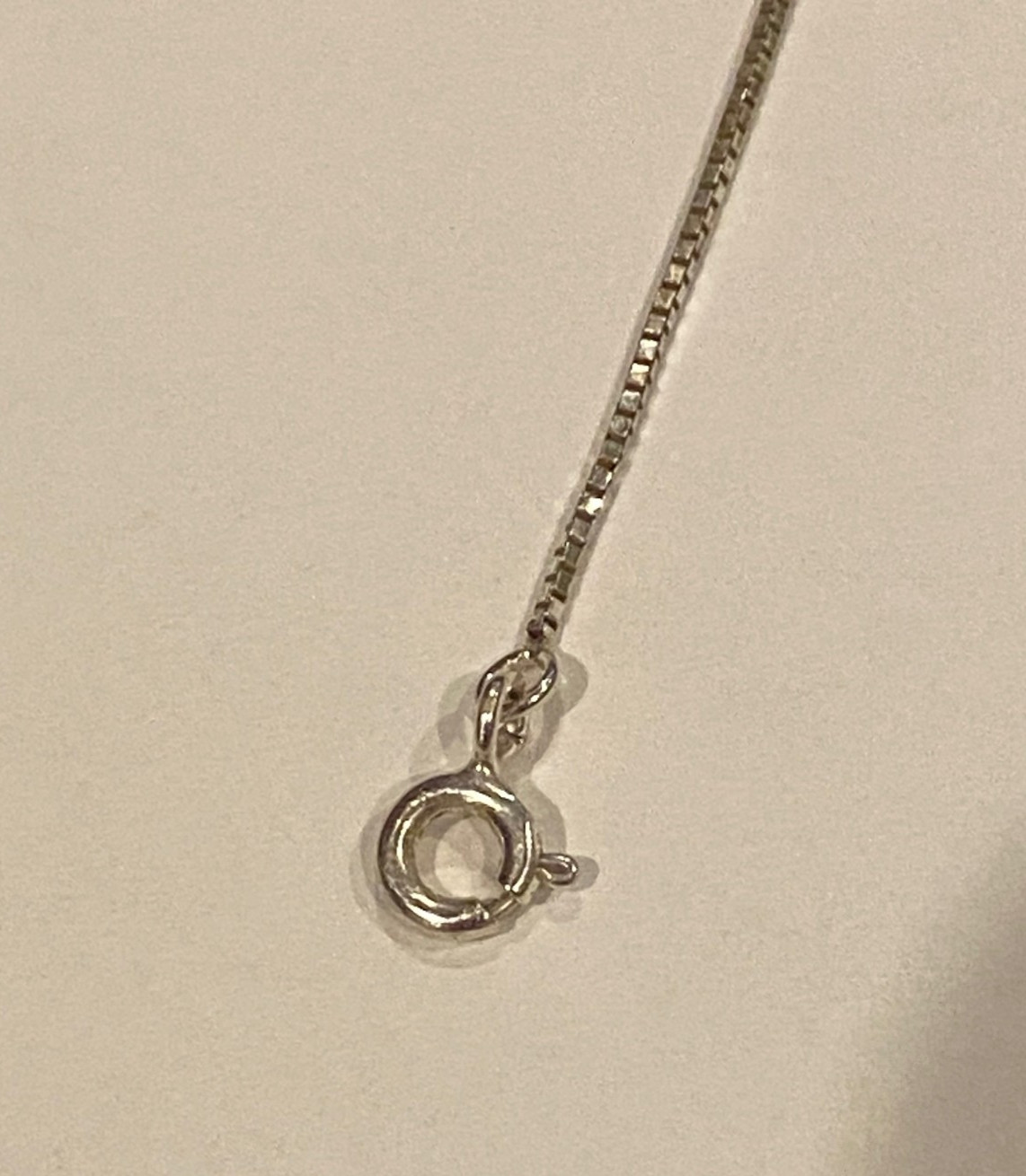 Sterling Silver 17 1/2″ Box Chain Necklace Thin .7mm Wide @ 1 gram Jewelry