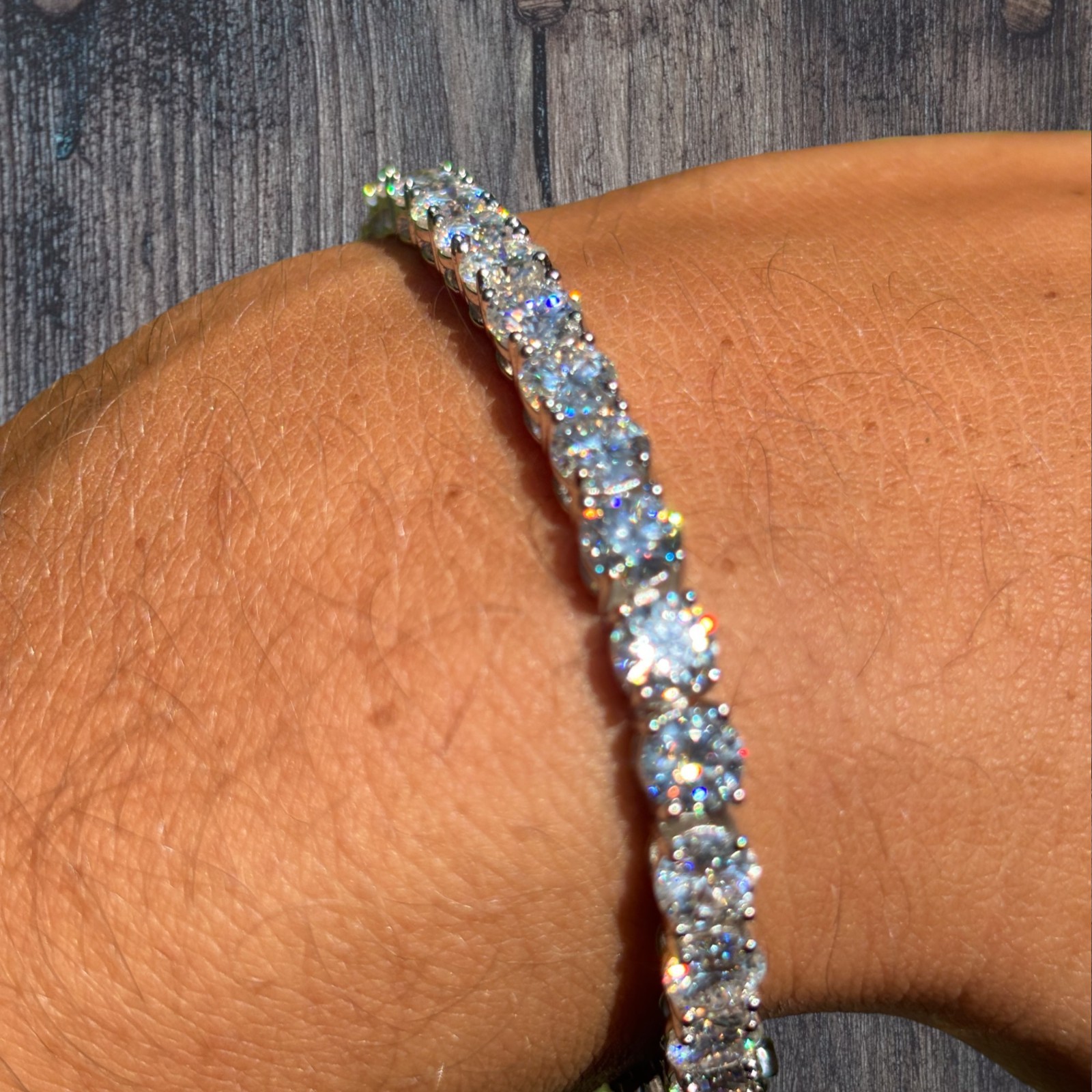 5mm Tennis Bracelet – Moissanite Or CZ – 925 Silver or 14k Gold/Rose Vermeil