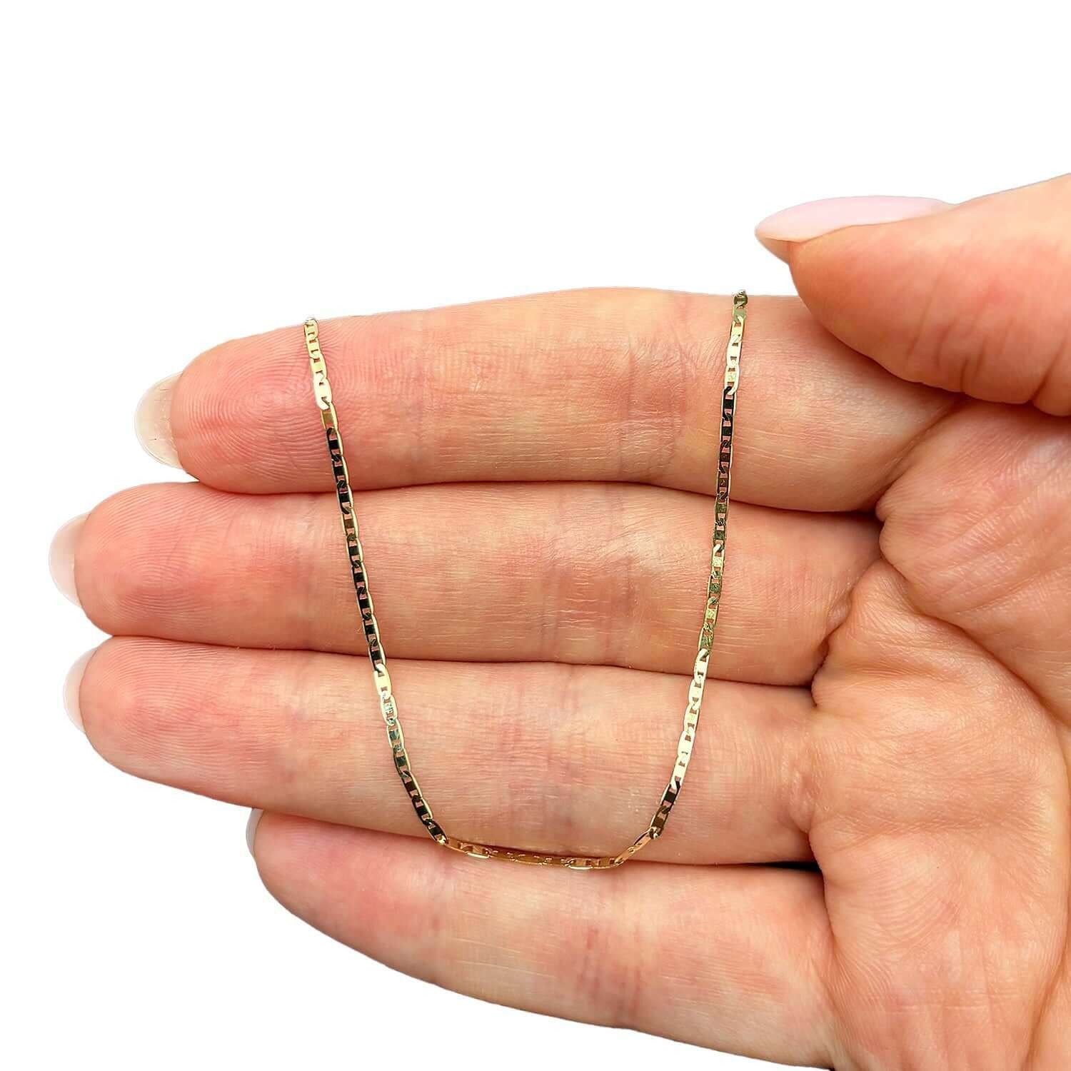 14K Yellow Gold 1.2mm Mariner Chain (Hollow) 16″-20″