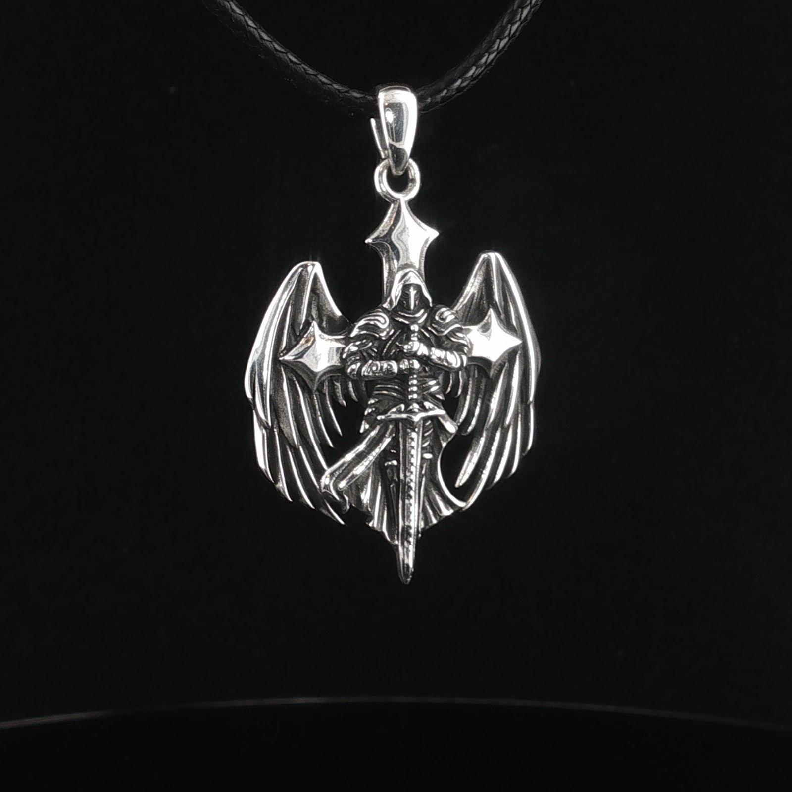925 Sterling Silver Archangel Saint Michael the Warrior Necklace