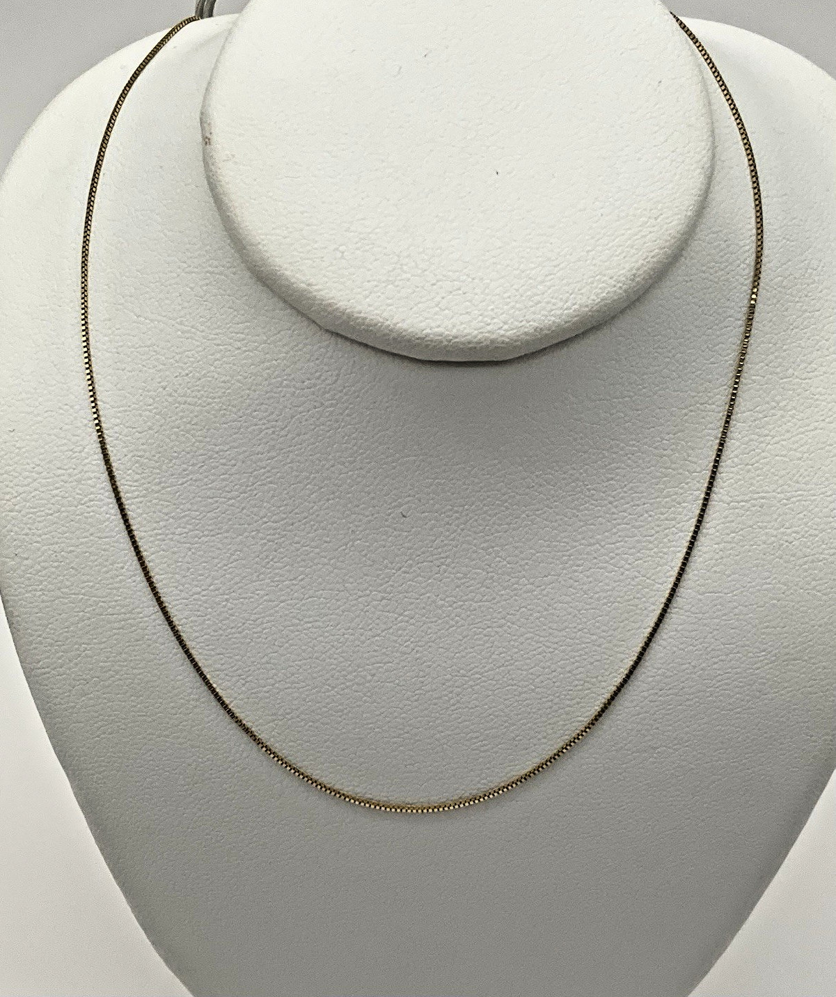 10K Yellow Gold 21” Diamond Cut Thin Box Chain Necklace