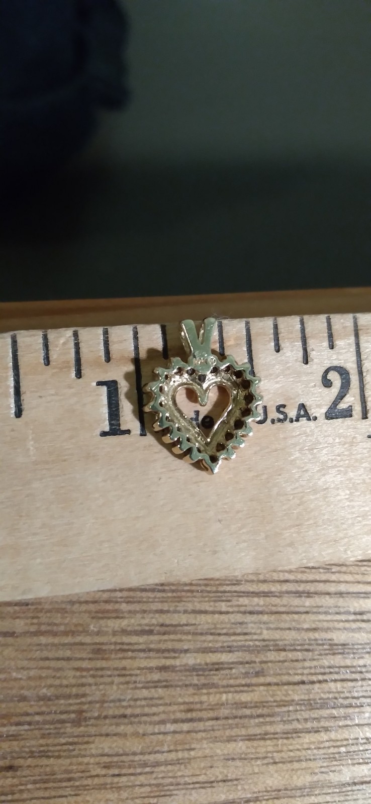 Vintage 10k Yellow Gold 20 Melee Diamond Heart Charm 2 Grams 😘 Sweetheart 😚