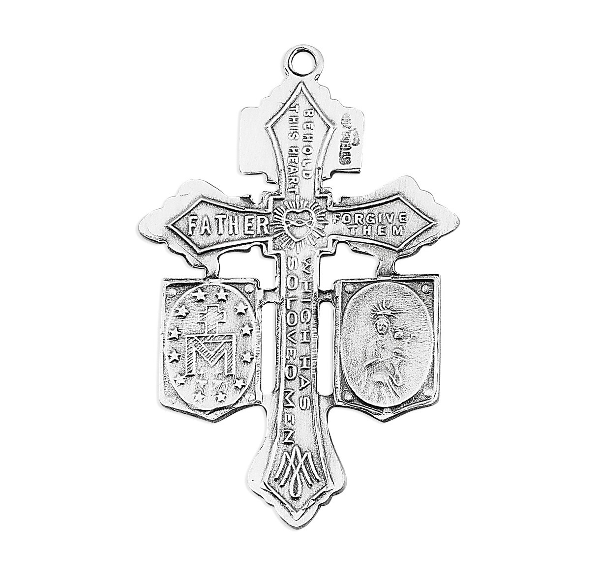 925 Sterling Silver Pardon Crucifix-Combination Medal Miraculous Made in USA