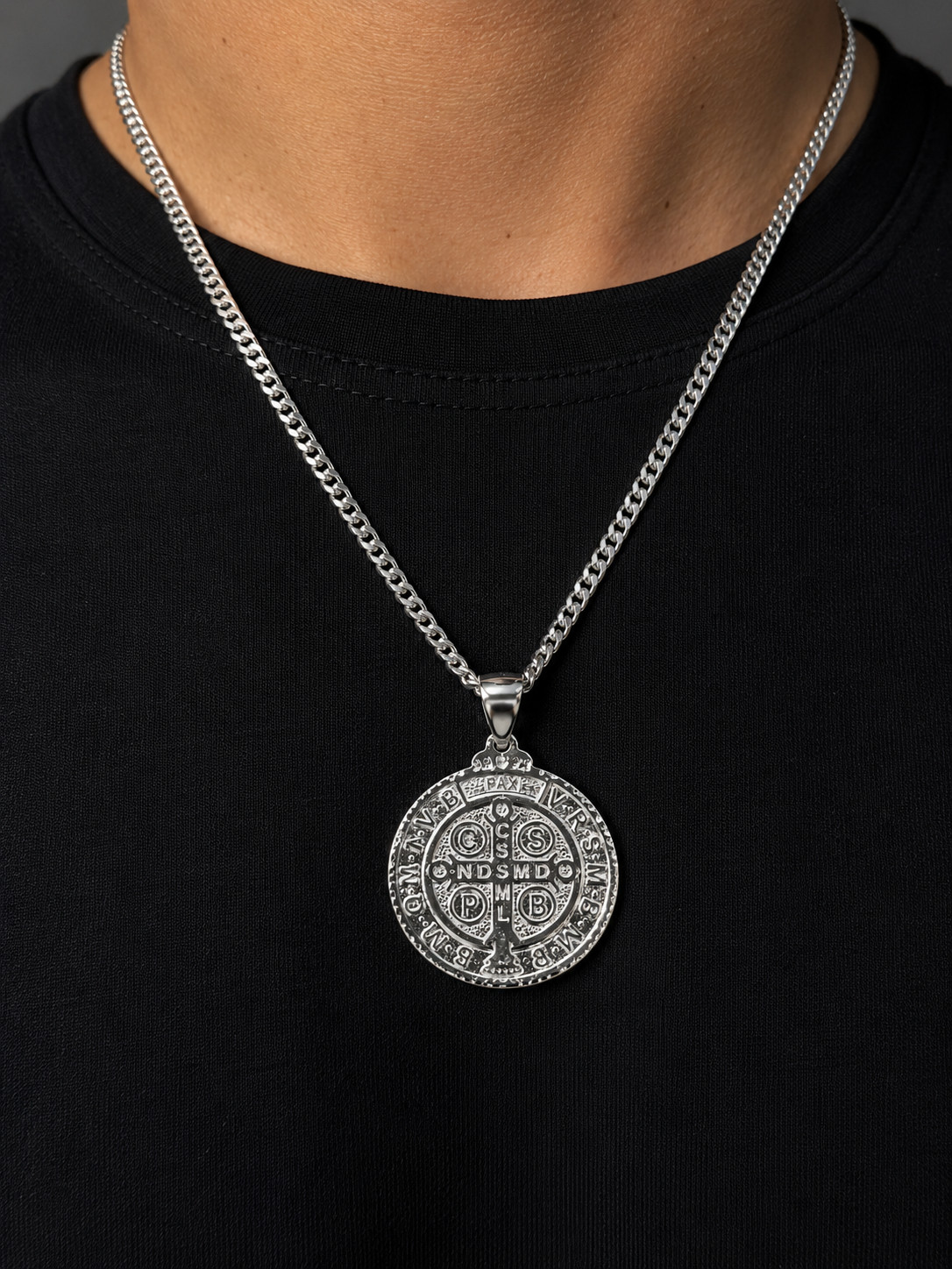 925 Sterling Silver Saint Benedict Medal Pendant – San Benito