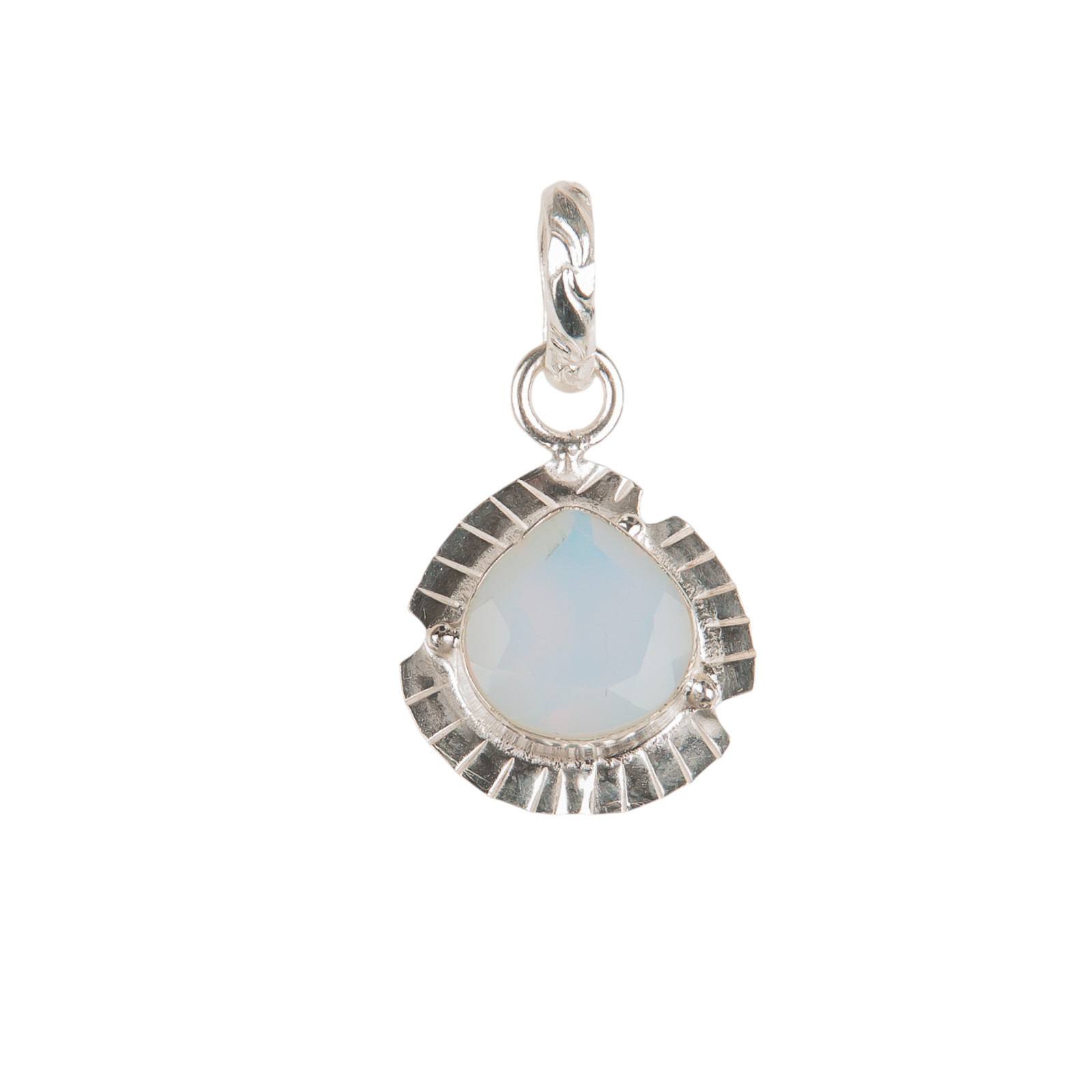 Milky Opal Gemstone 925 Sterling Silver Designer Pendent 1.15″ For Anniversary