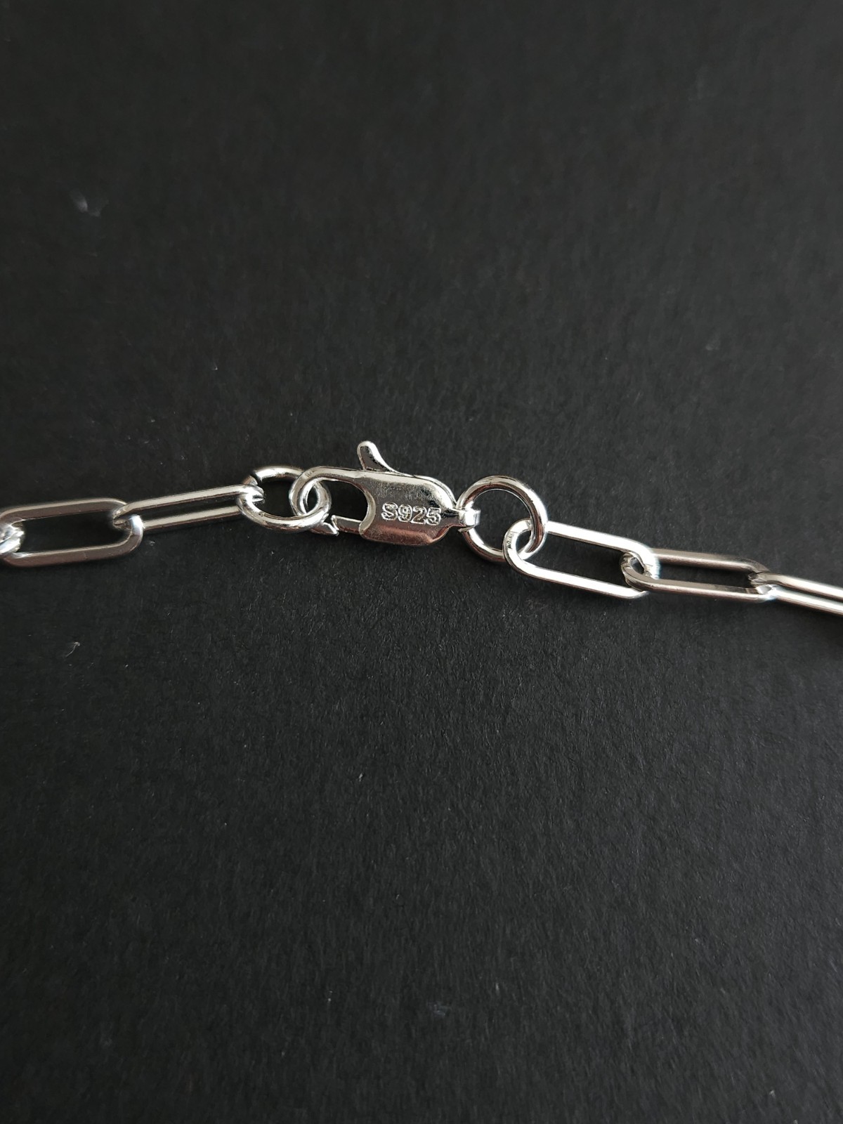 Silver Paperclip Link Necklace Elegant Chain Necklace Minimalist Jewellery Gift