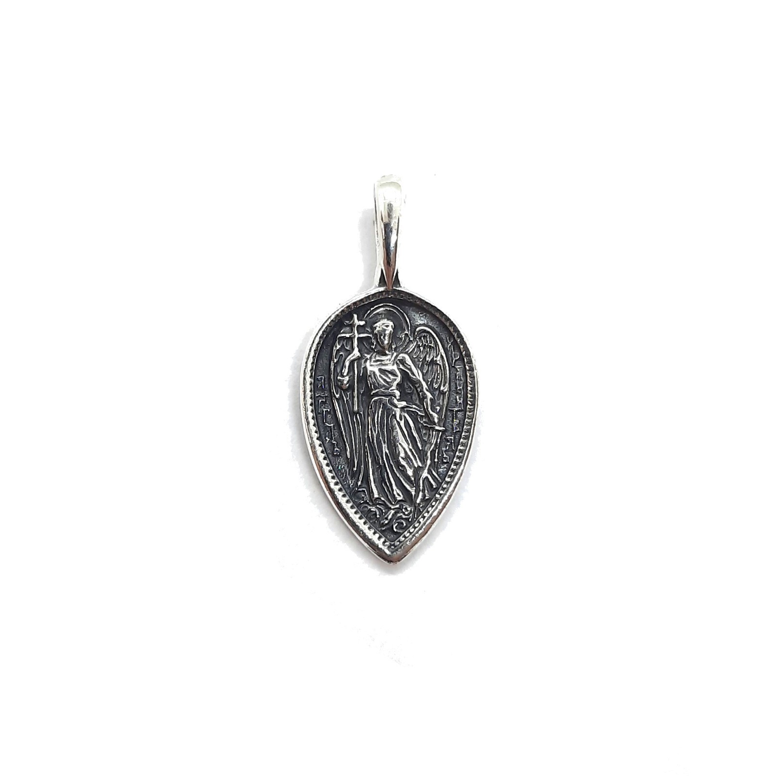 Sterling Silver Pendant Archangel Michael Genuine Solid Hallmarked 925 Handmade