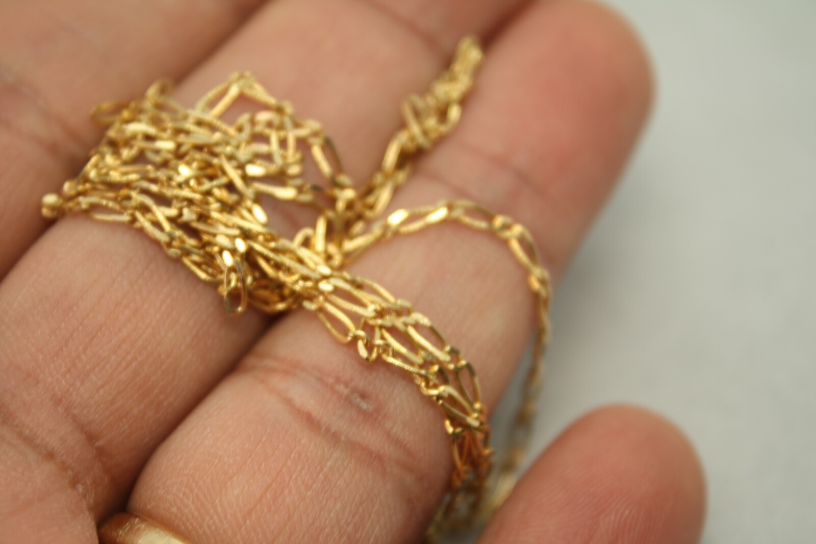 100% Genuine 9k Solid Yellow Gold 1:1 Figaro Necklace Chain Extra Long 70cm