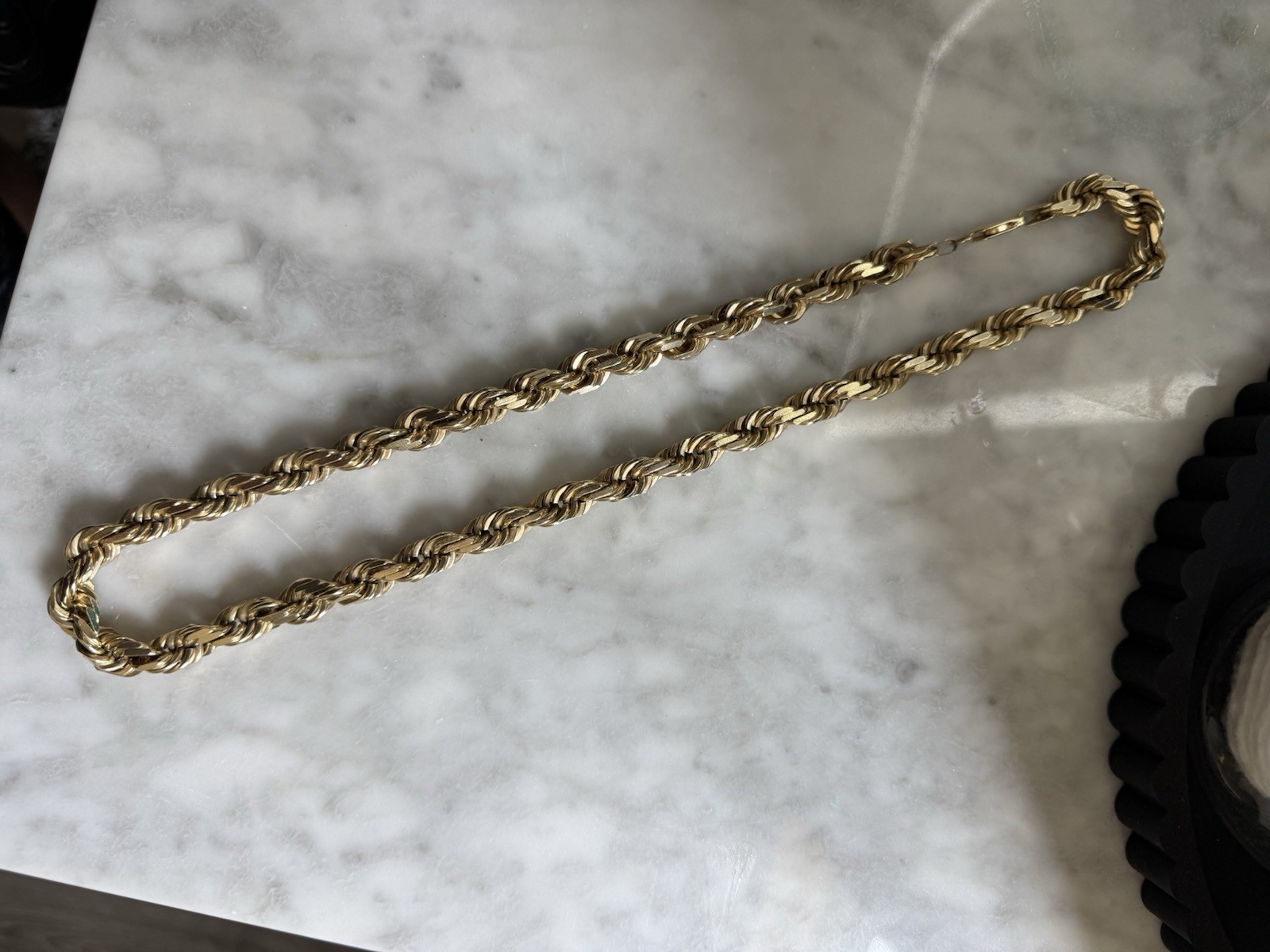 10k Gold Rope 10mm 22inch 143.3Grams Solid