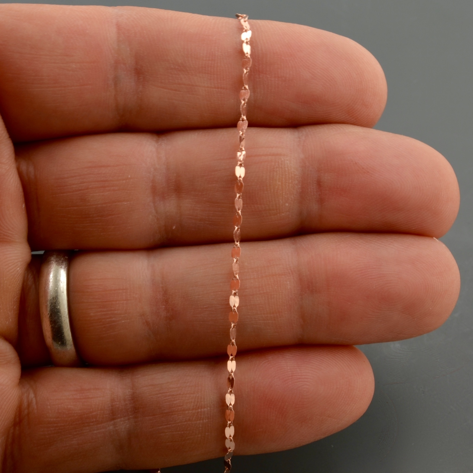 10K ROSE GOLD 1.9MM POLISHED MARINE LINK NECKLACE