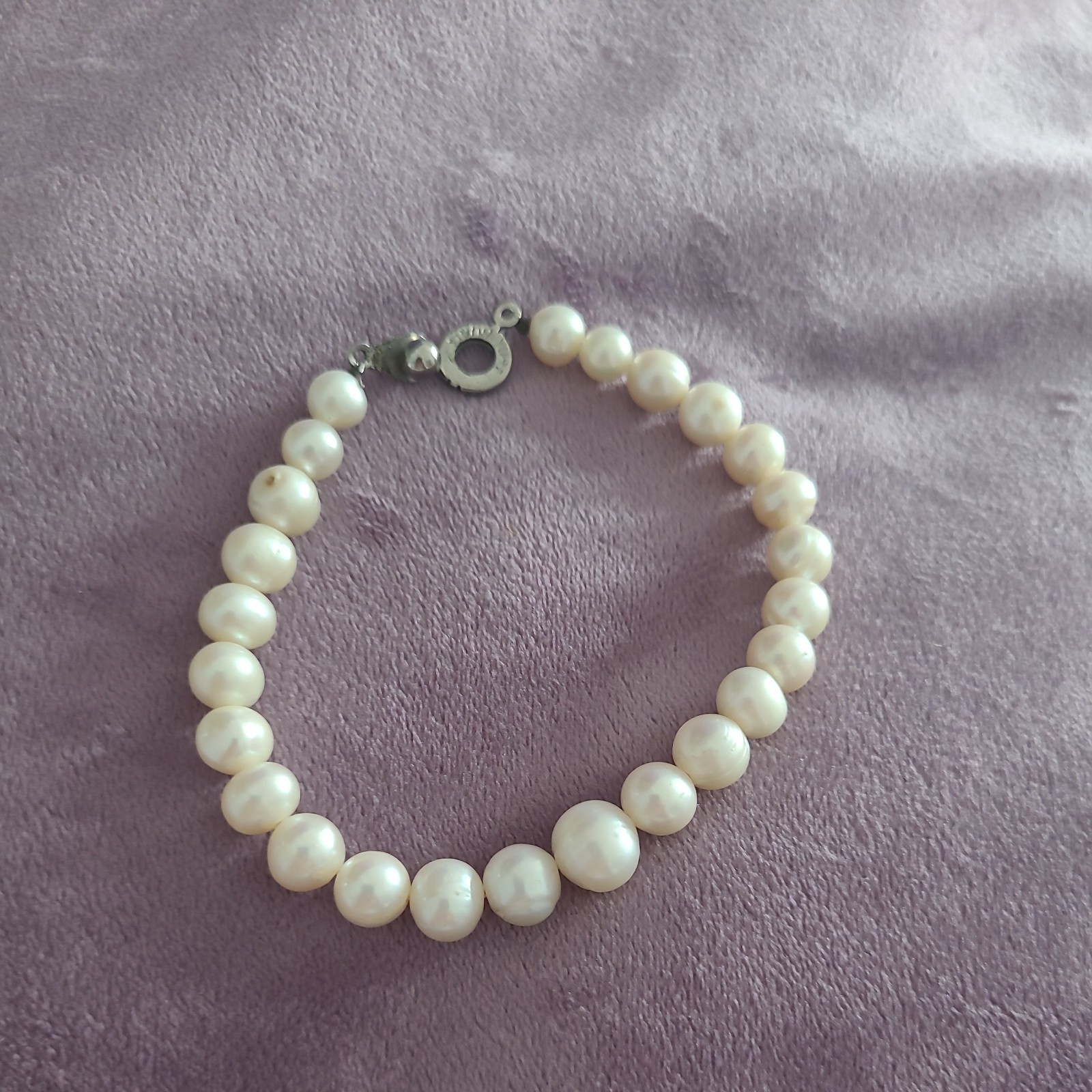Teng Yue Freshwater Pearl Bracelet Button Clasp Pearls 20cm