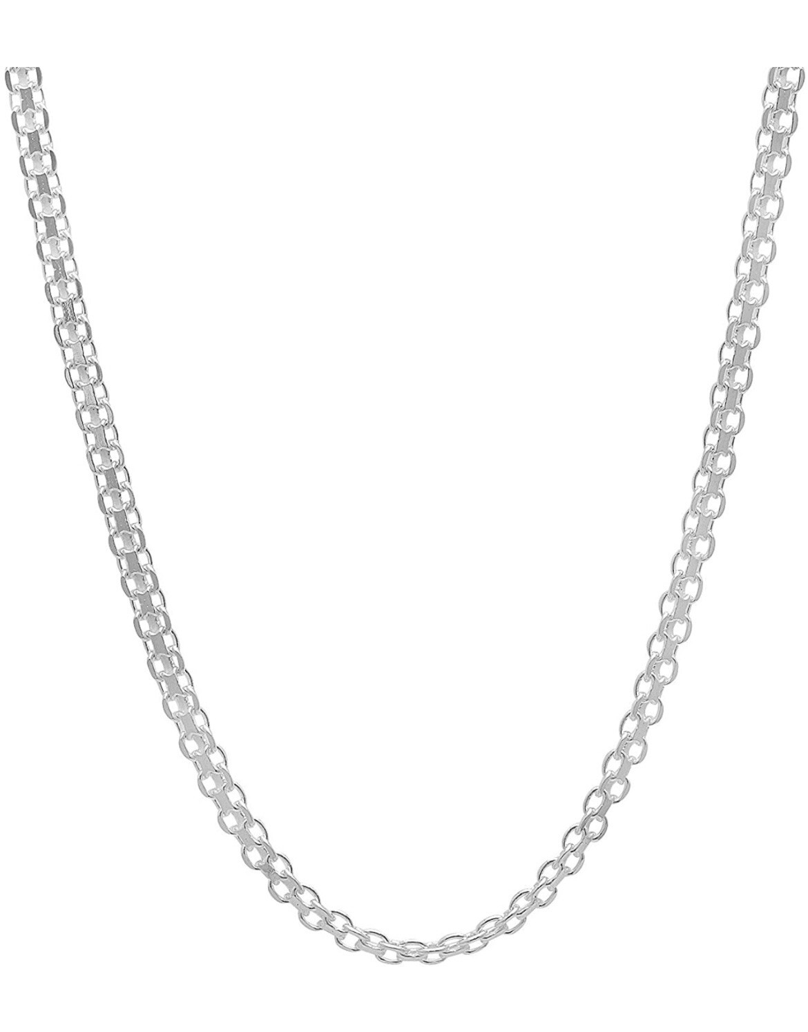 Real Sterling Silver Mens Womens Bismark Solid Chain Necklace 925 SHIPS FROM USA