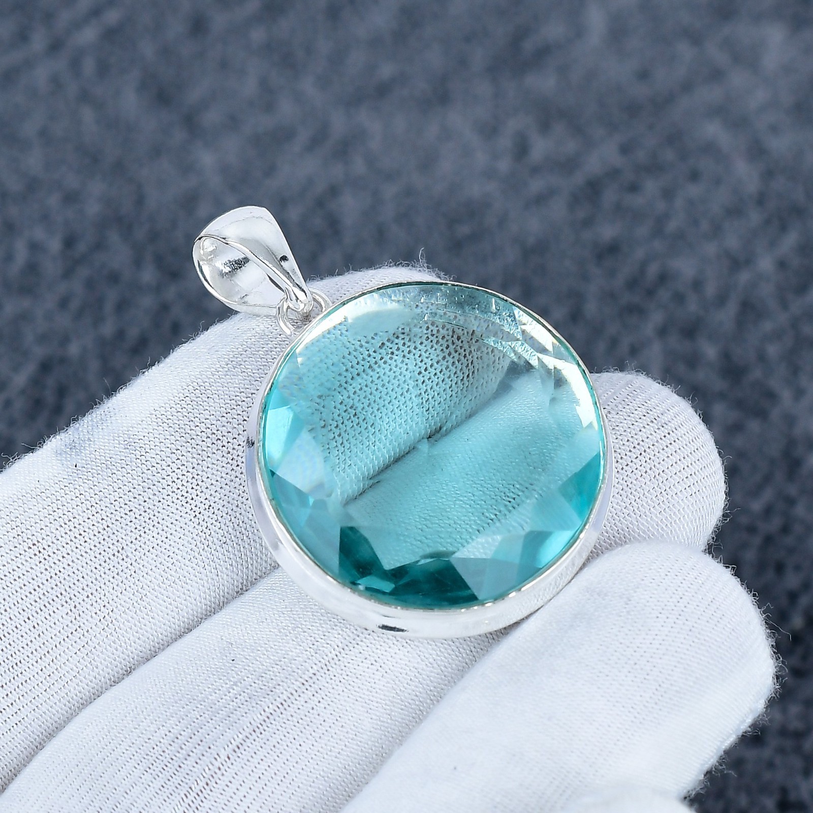 Aquamarine Pendant, 925 Sterling Silver Jewelry, Gemstone Jewelry, Handmade Gift