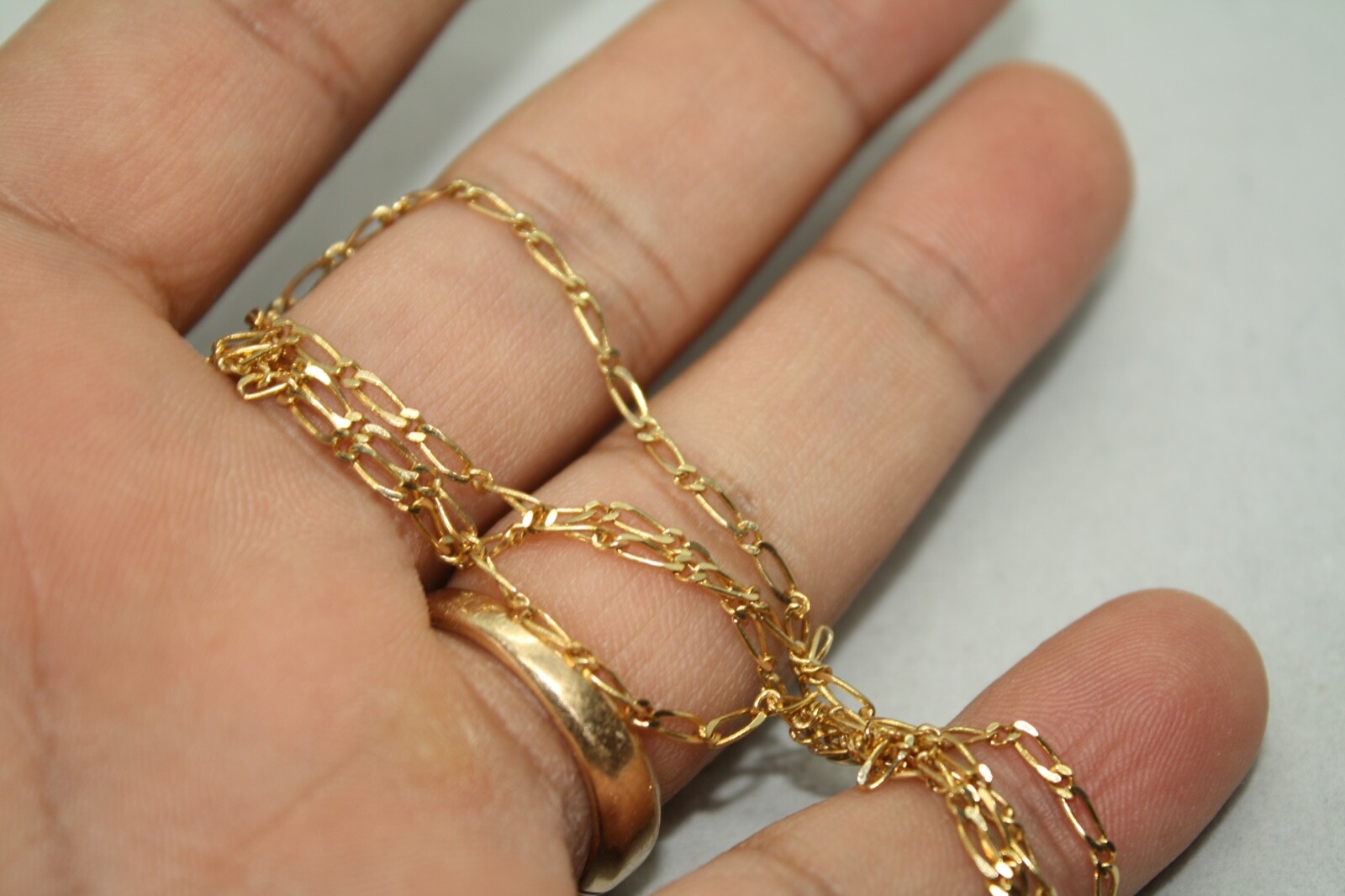 100% Genuine 9k Solid Yellow Gold 1:1 Figaro Necklace Chain Extra Long 70cm