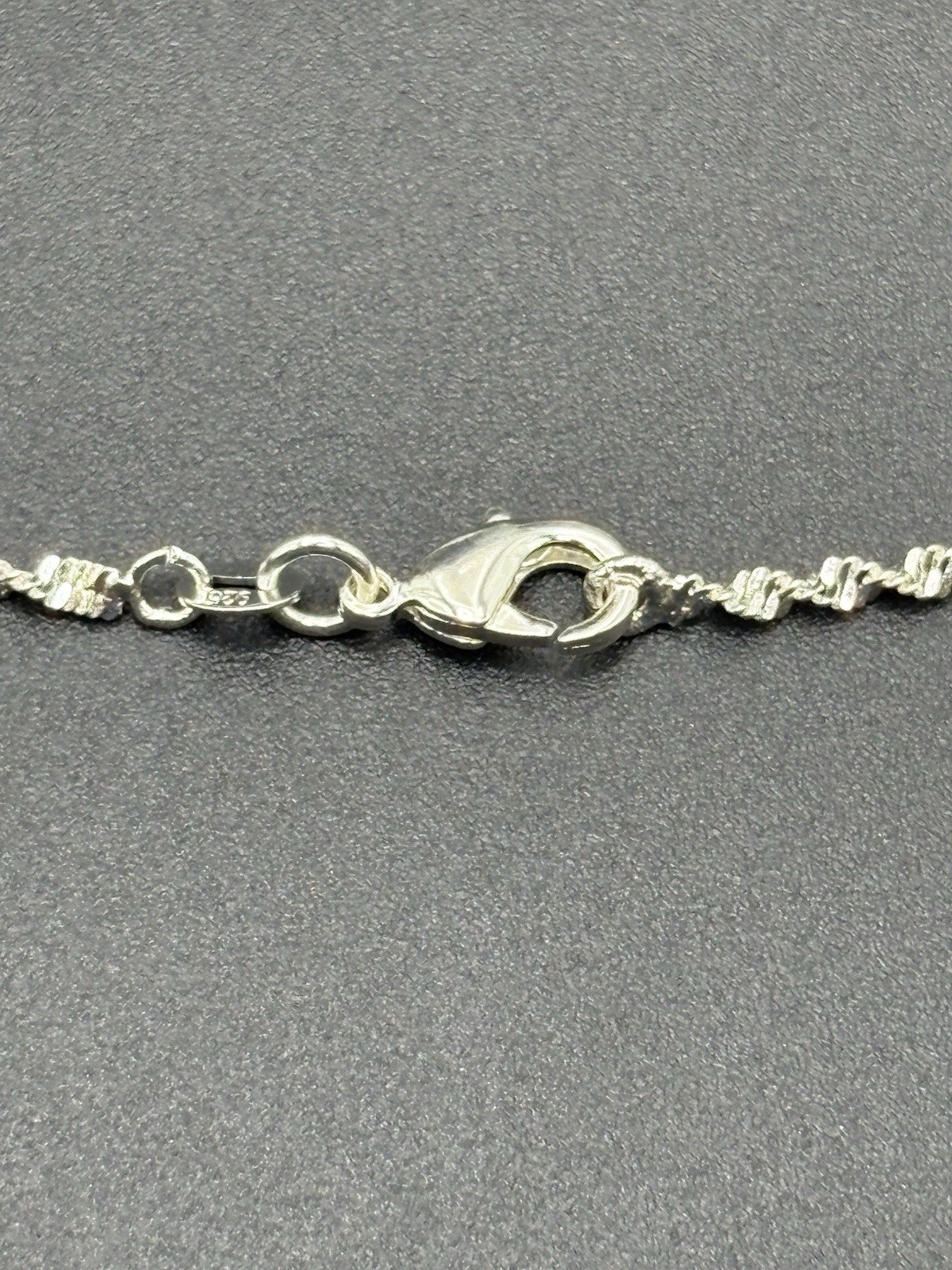 18″ Sterling Silver Sparkle Singapore Chain Necklace 925 B16