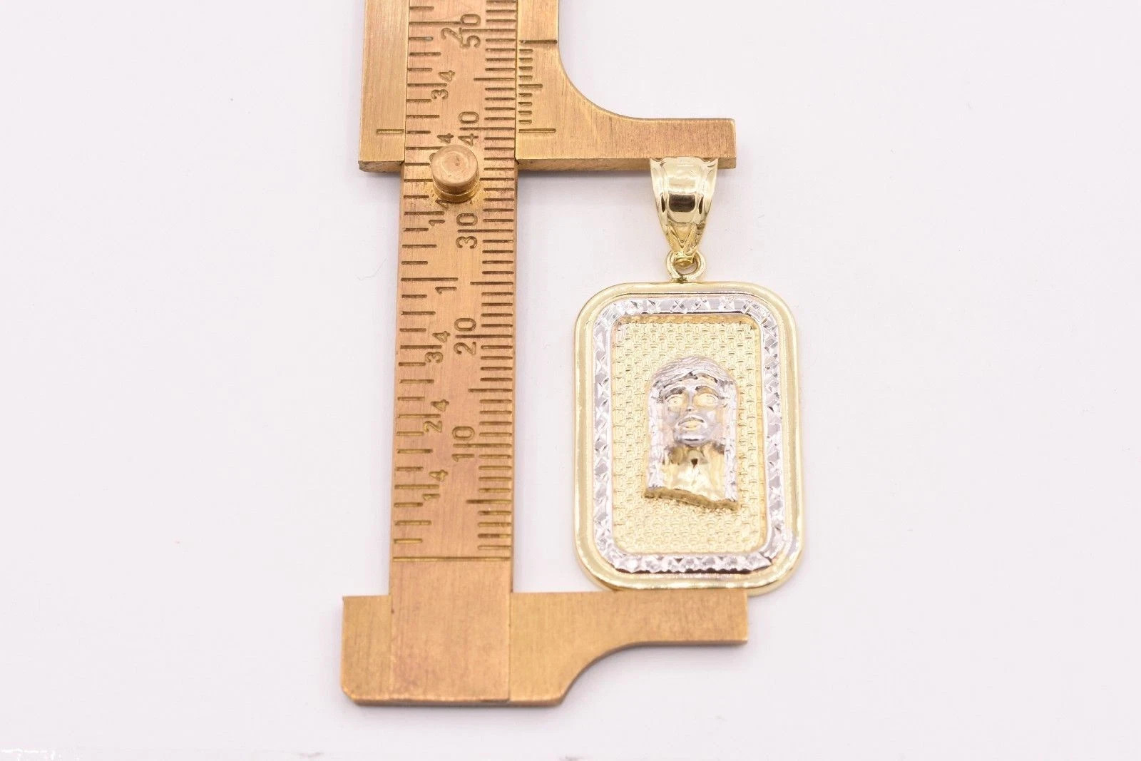 2Ct Jesus Head Medallion Diamond Cut Pendant Real 10K Yellow White Gold Plated