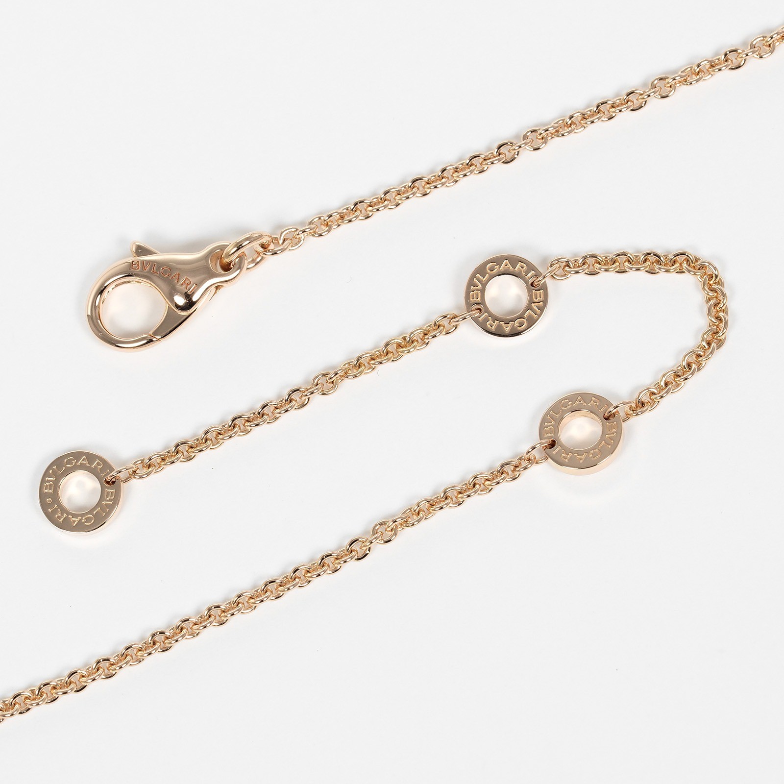 Bvlgari B.zero1 Design Legend Necklace 18K RG Rose Gold Ceramic 17.3in 13.4g