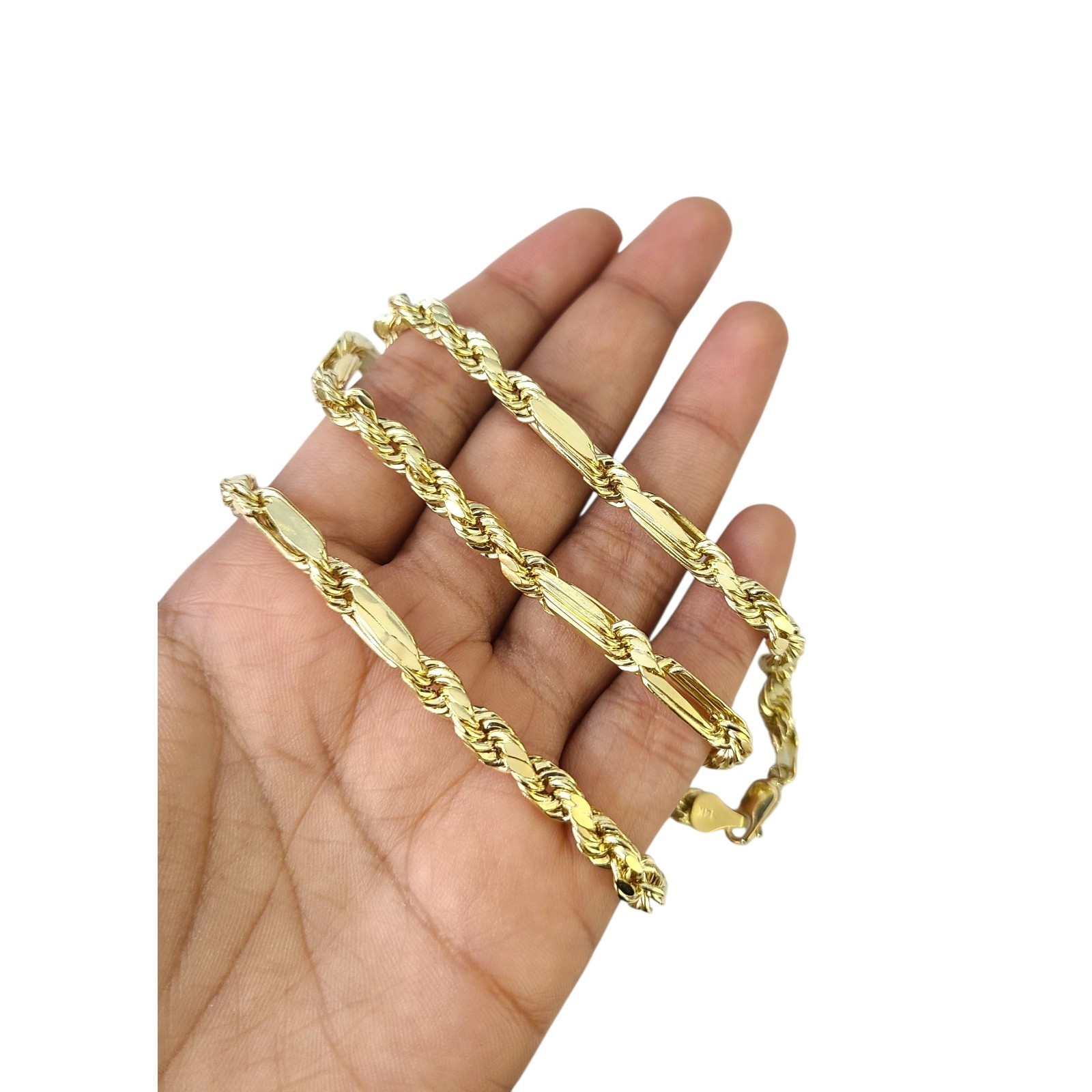 Real 14k Milano Rope Chain Necklace Yellow Gold 6mm 18″-30″ Genuine Men Women