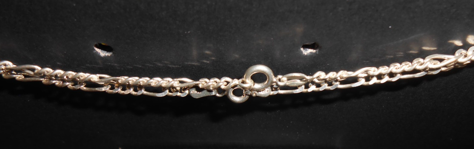 22″ and 23.5″ FIGARO NECKLACE CHAINS MARKED 925 ITALY – 18.57 GRAMS PRE-OWNED
