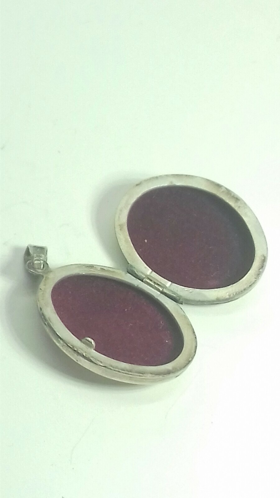 floral etched silver locket 925 marked