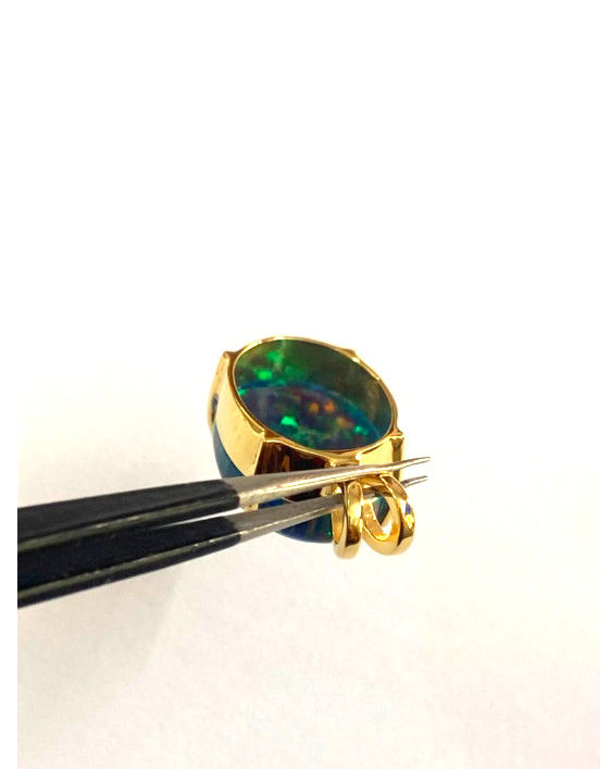 4Ct Oval Cut Natural Fire Opal Solitaire Pendant Necklace 14K Yellow Gold Plated