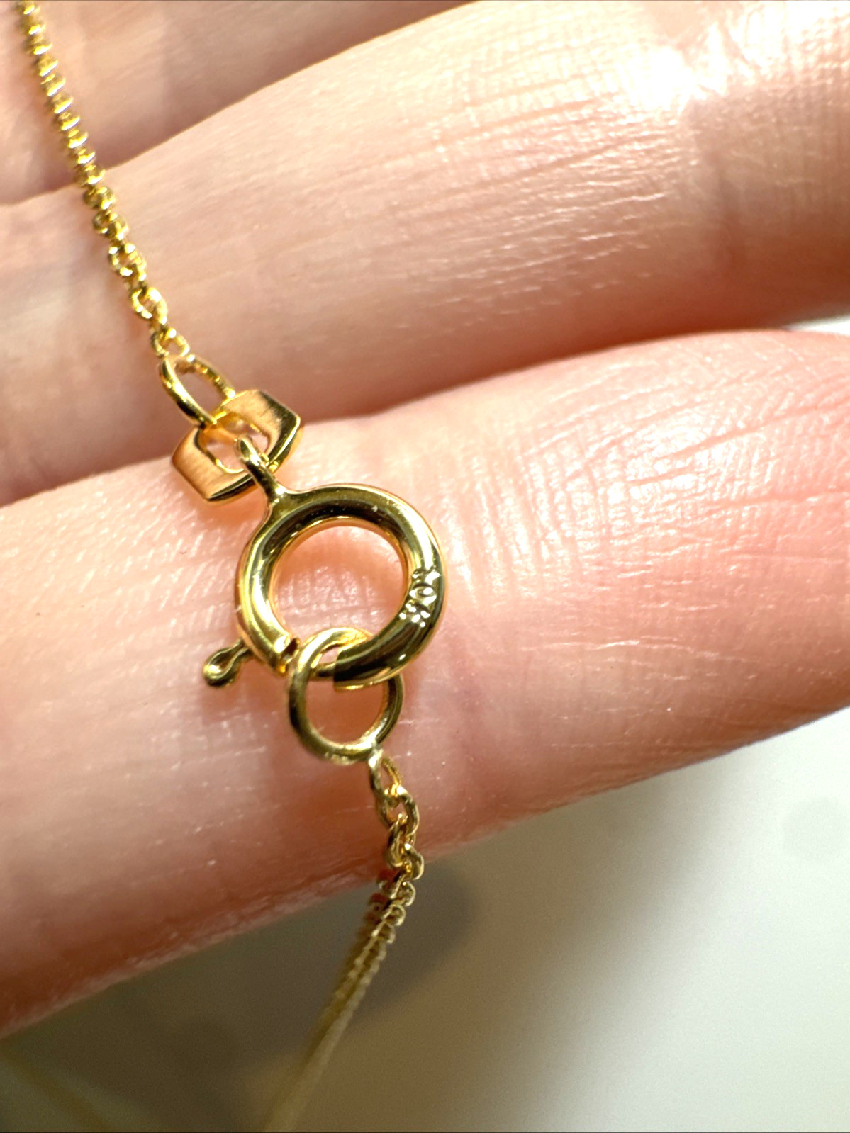 Real 10K Yellow Gold 18” Cable Chain Necklace 1mm Dainty Italy Solid Gold New