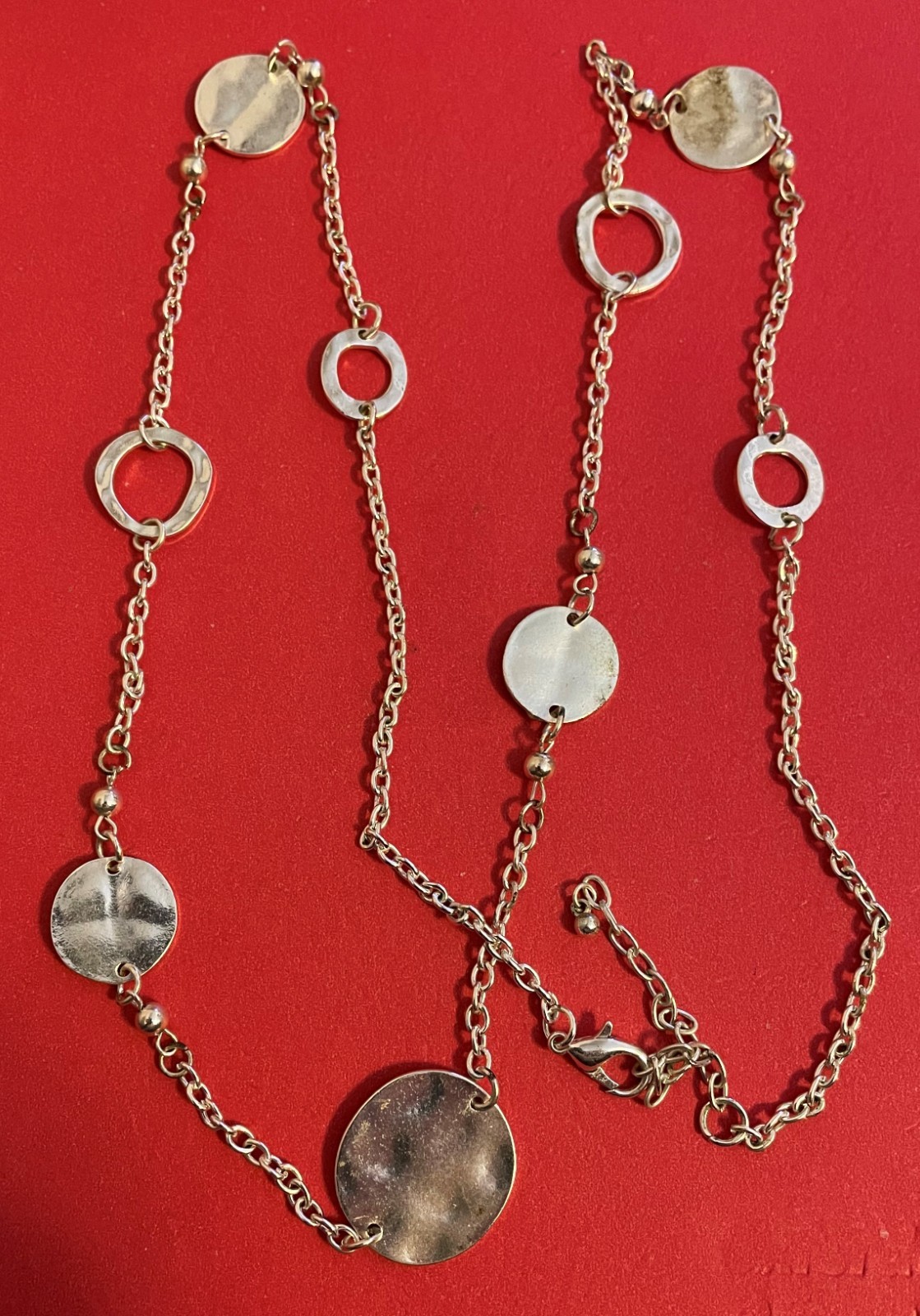 Decorative Sterling Silver 32 Inch Necklace – as shown