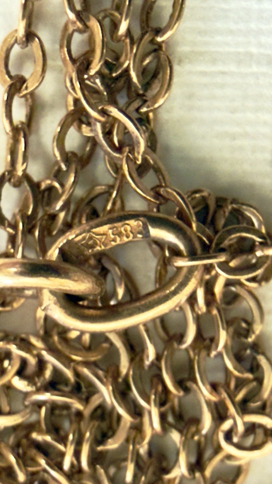 14k 583 Rose Gold Chain Vintage East European USSR Era – 22.5″ – 57 cm- #1981