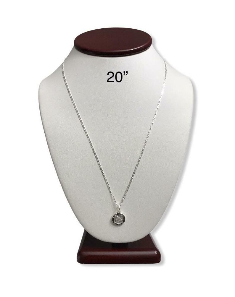 925 Silver Saint Michael Necklace / Cadena Plata San Miguel Proteccion – P113