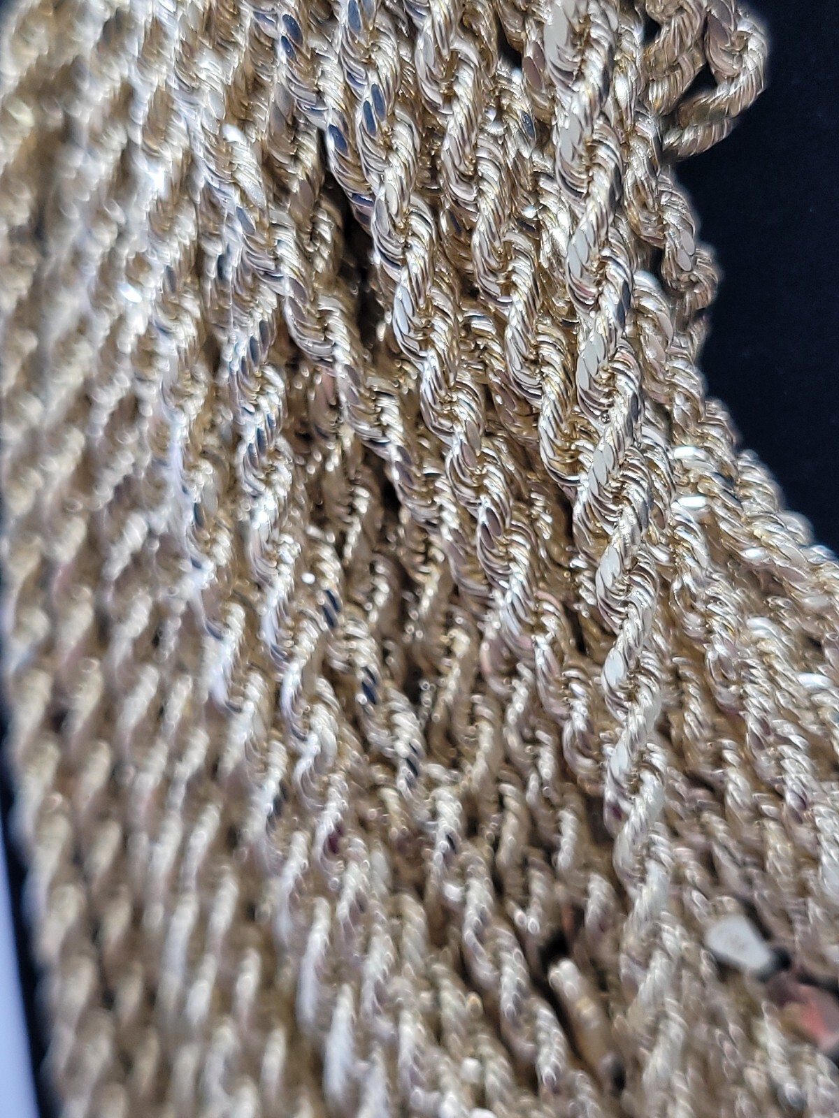 10KT Rope Necklace 2.5 MM, Real 10kt Gold, Diamond Cut Lobster Lock, Brand New