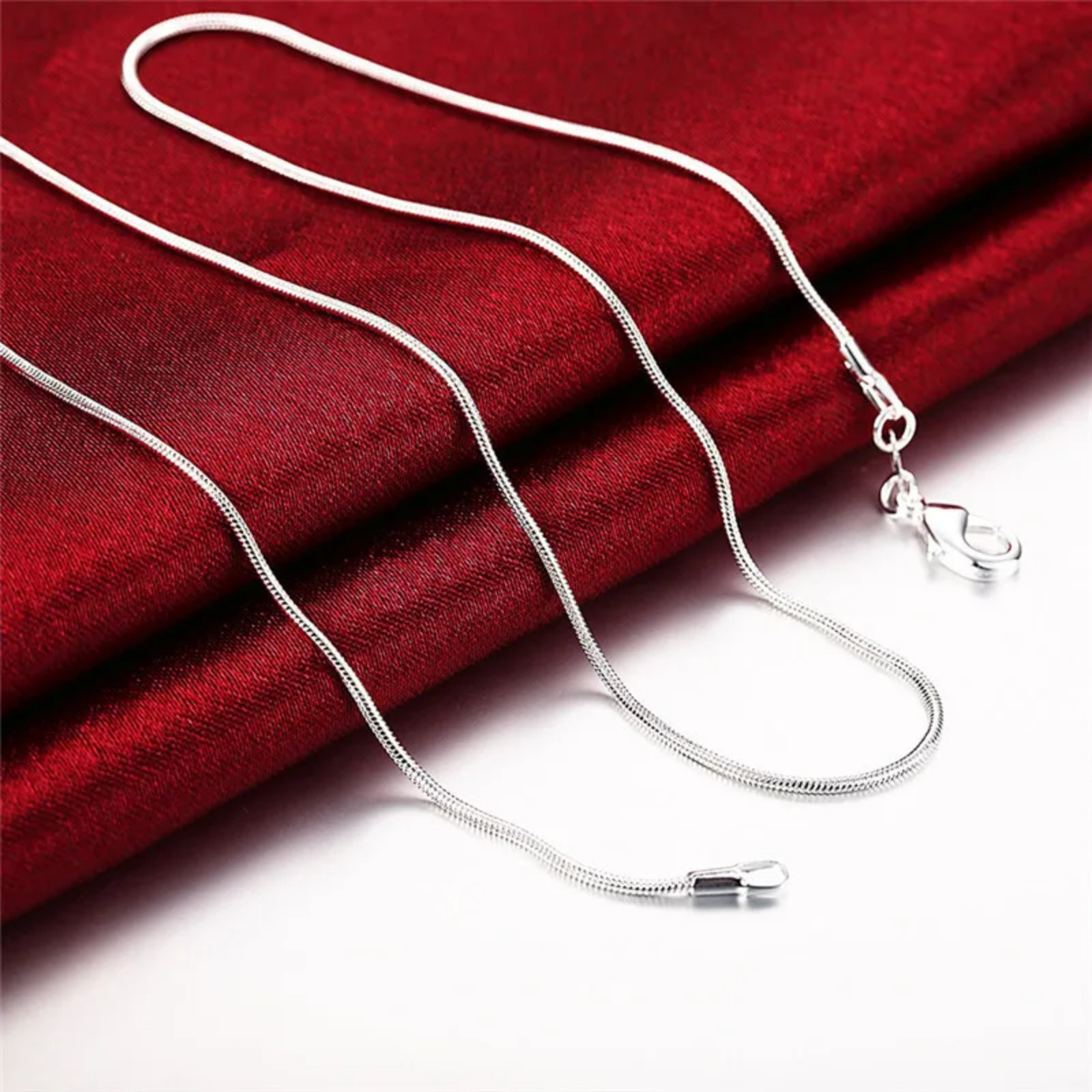 Men&Women’s 925 Sterling Silver Tarnish-Free Italian Snake Chain Necklace 16-24*