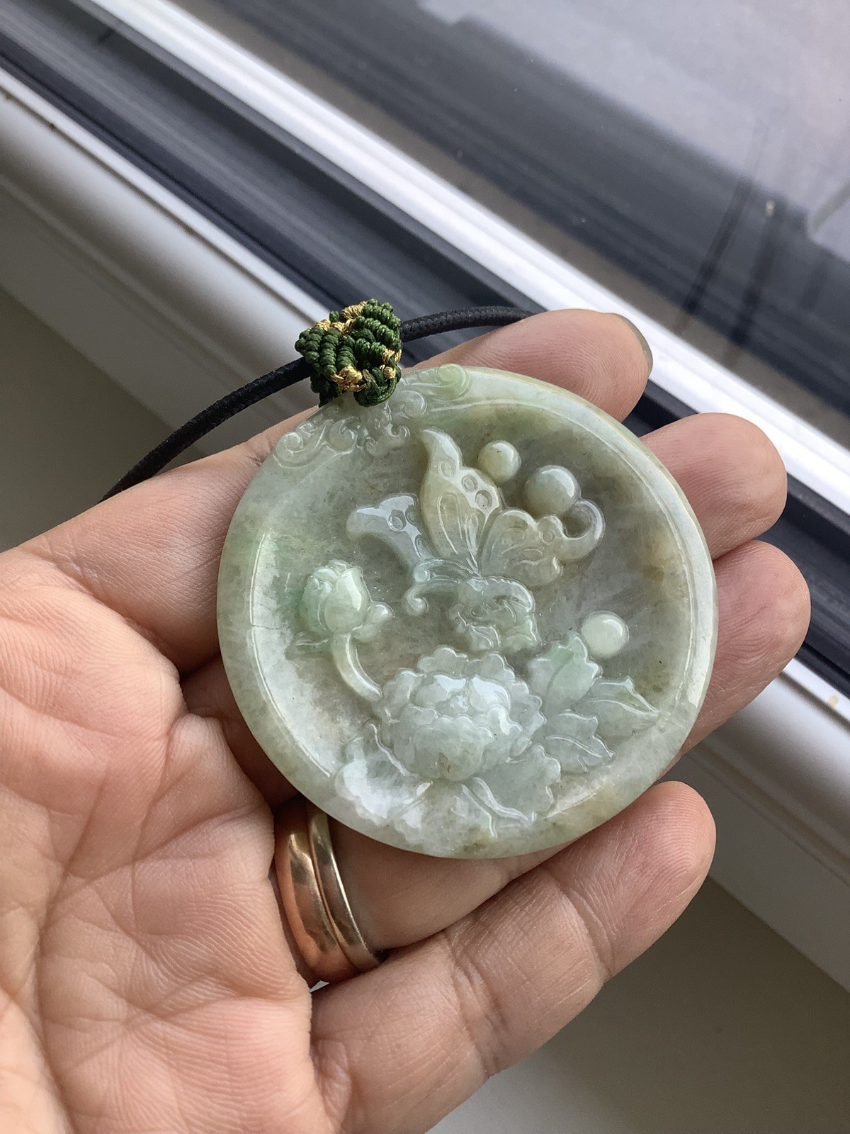 Natural untreated Burma Jade / Jadeite Multicolour Butterfly pendant necklace