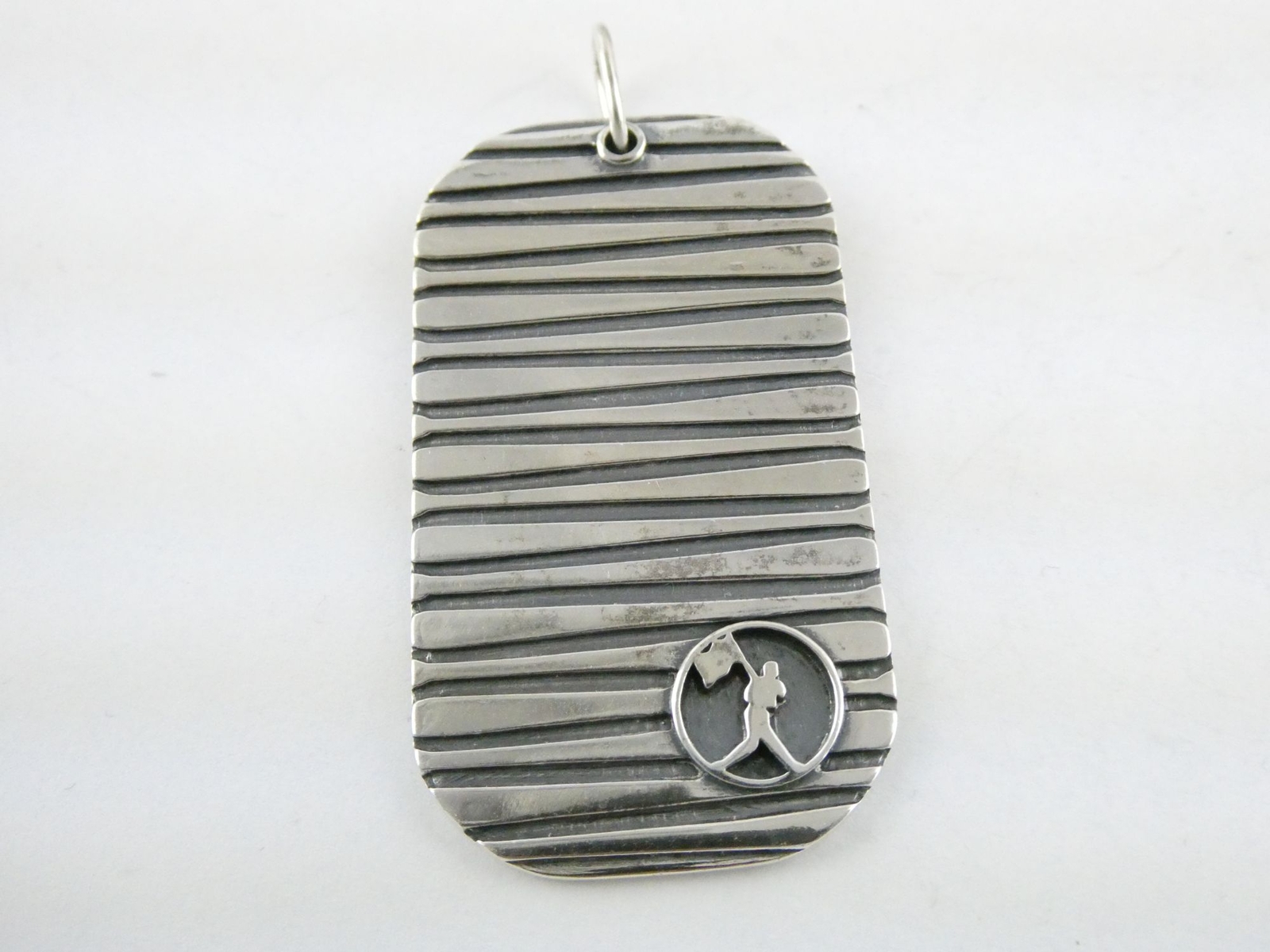 Sterling Silver Live Life Like a 3-1 Count Dog Tag Pendant 925 20g 2.25 Inches
