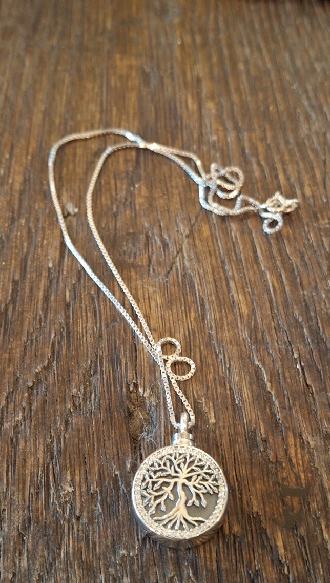 Tree Of Life Ash/urn Cz 925 Pendant 18 Inch Very Pretty ( FOR EVER IN THE HEART)