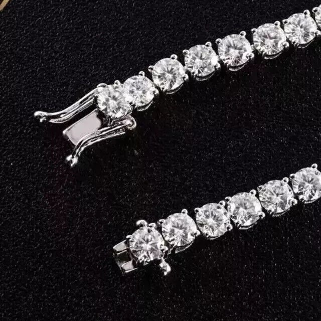 20Ct Round Cut Lab-Created Diamond Women’s Tennis Necklace 14K White Gold Plated