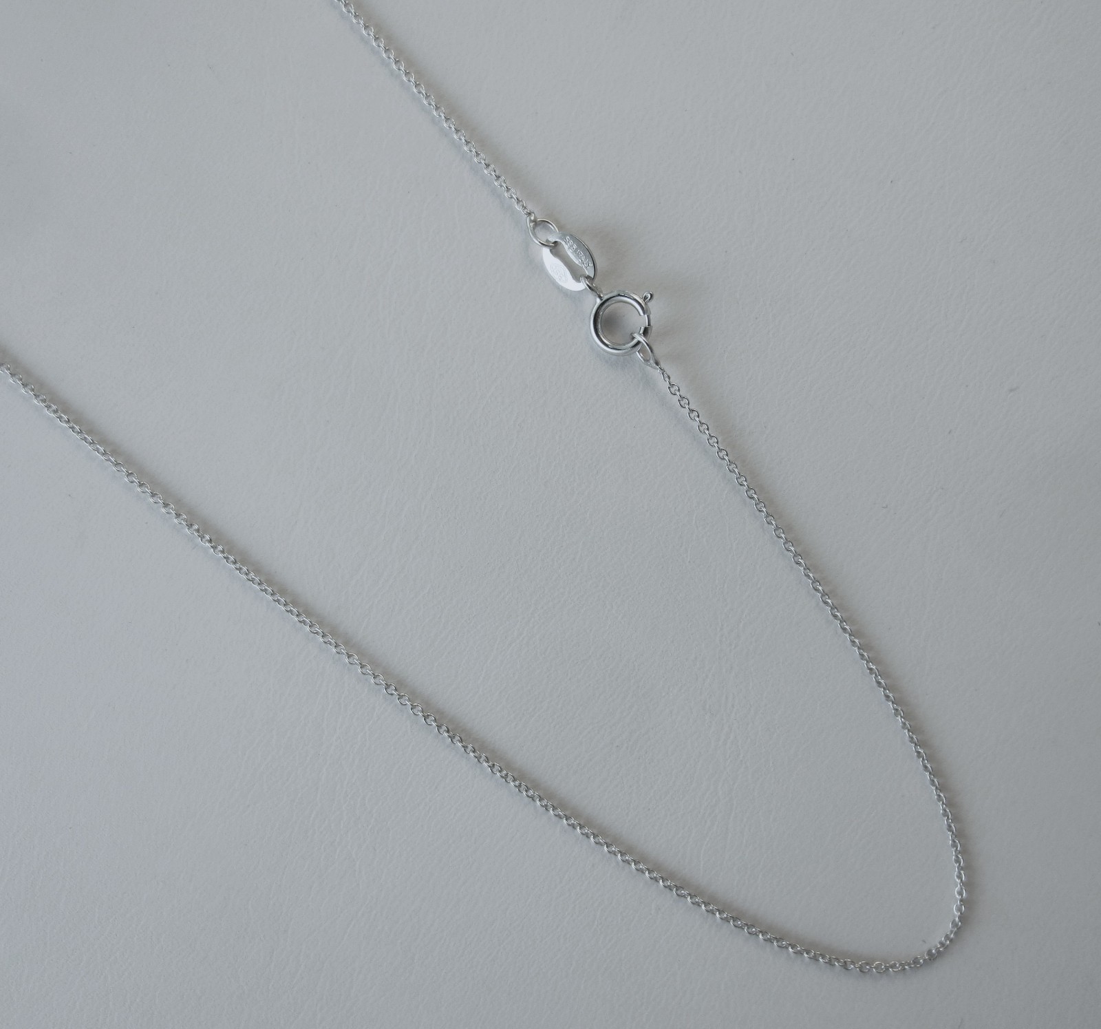Cable Rolo Chain 1mm thin Italian Rhodium over 925 Sterling Silver 16,18,20 inch