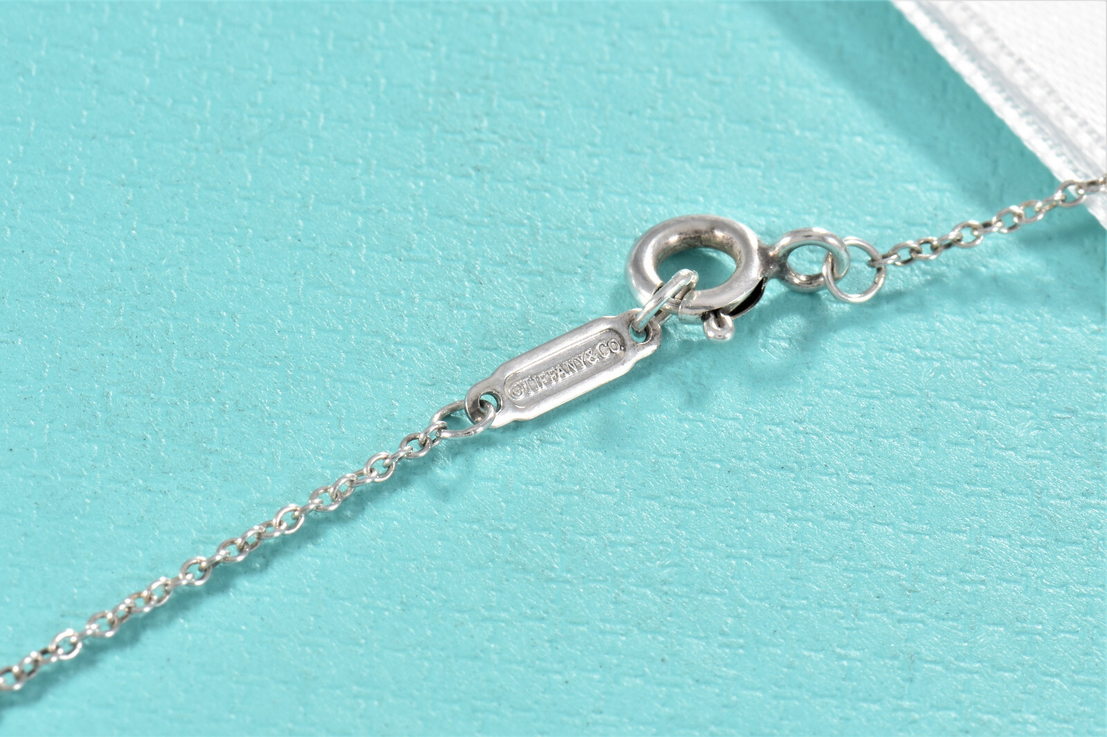 Tiffany & Co Rubedo Gold Sterling Silver 1837 Thin Bar Pendant Necklace in Box