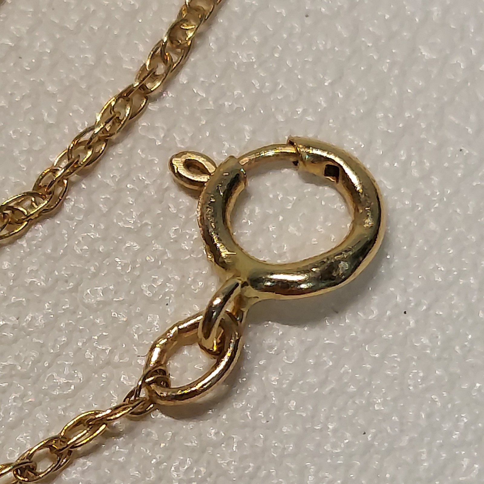 1.22g 14K Gold Beaded Station Necklace Minimalist Ball Chain Necklace 24.4 in