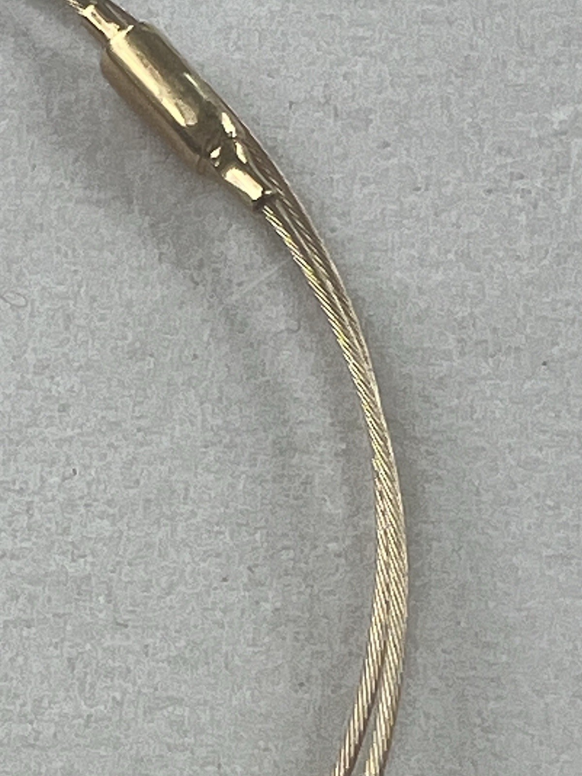 Vintage 14k Yellow Gold 0.50mm Mesh Cable Wire Necklace 16″ 2.6gr