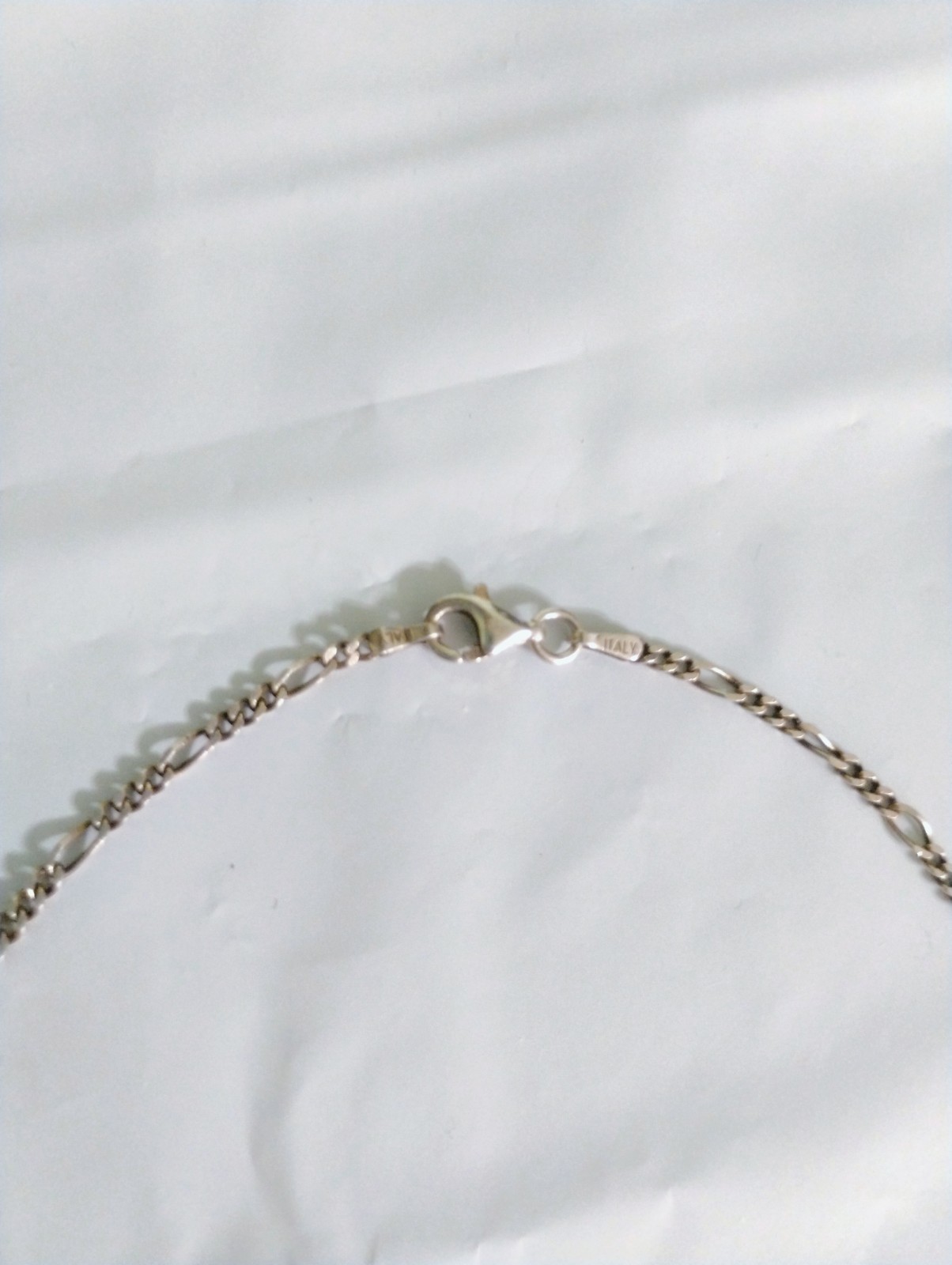 925 Italy Sterling Silver Figaro Link Chain 16 ” Chain width 2 mm