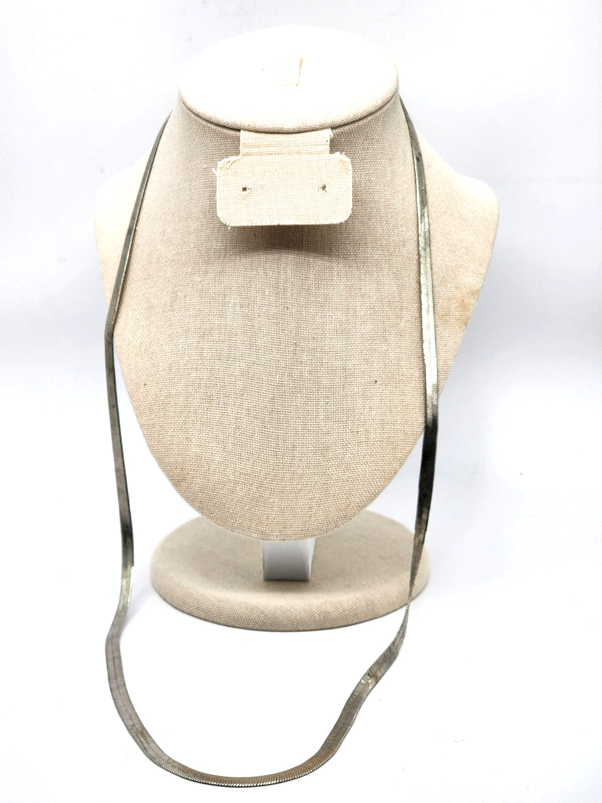 30 Inch Silver Plated Herringbone Necklace, 6mm wide, 25.83 grams