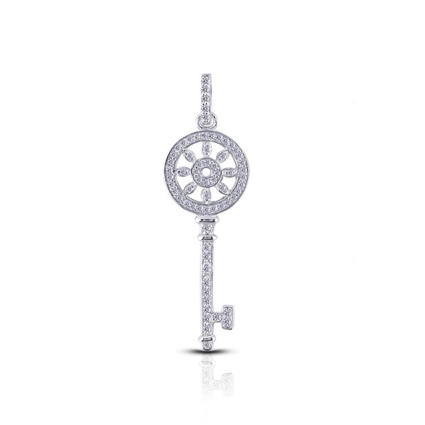 0.51ctw E VS2 Round Cut Natural Certified Diamonds White Gold Pendant + Chain