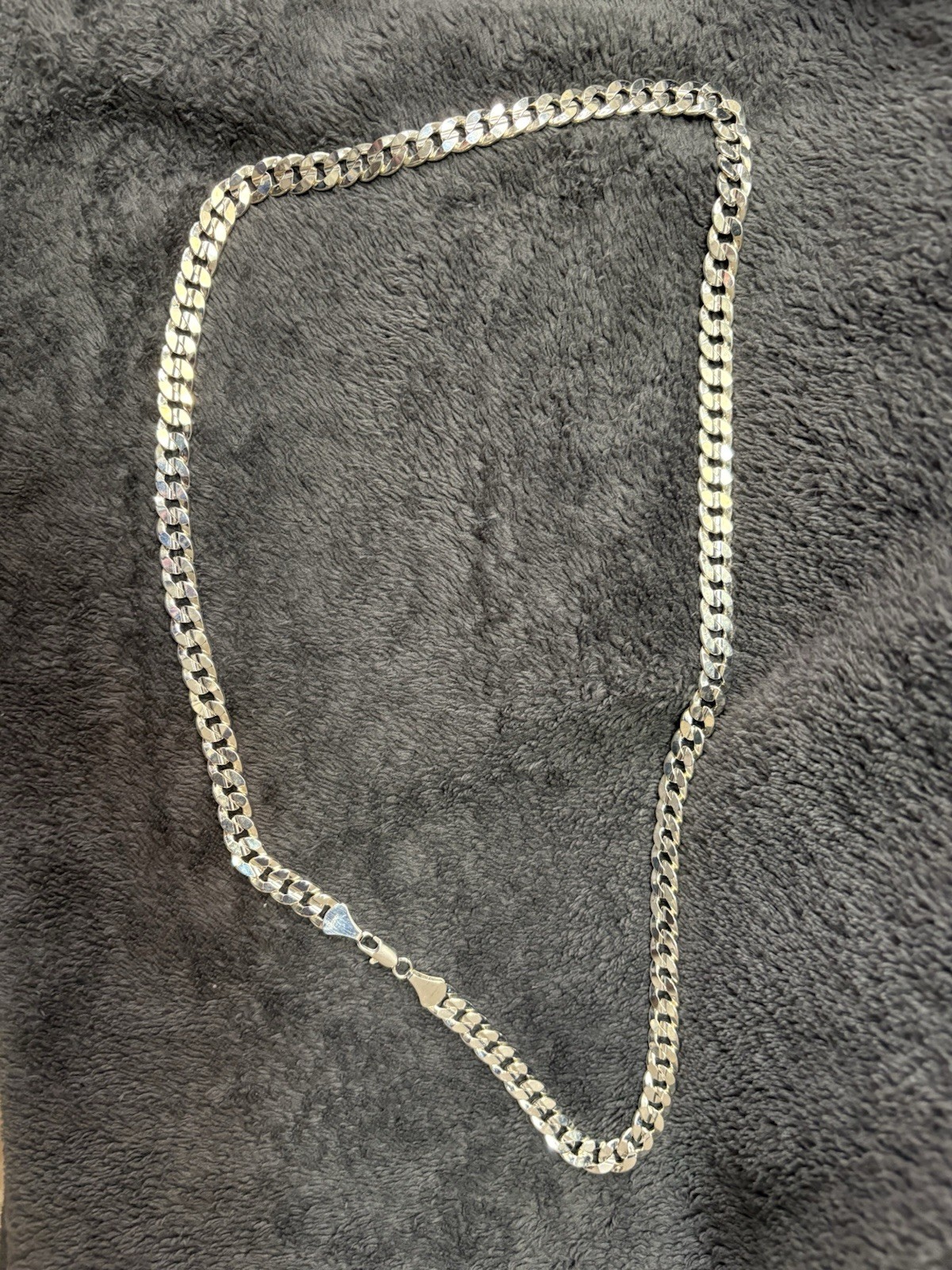 Silver filled Cuban Chain, 9MM ,30 inches long with Lobster Clasp, Stamped 925