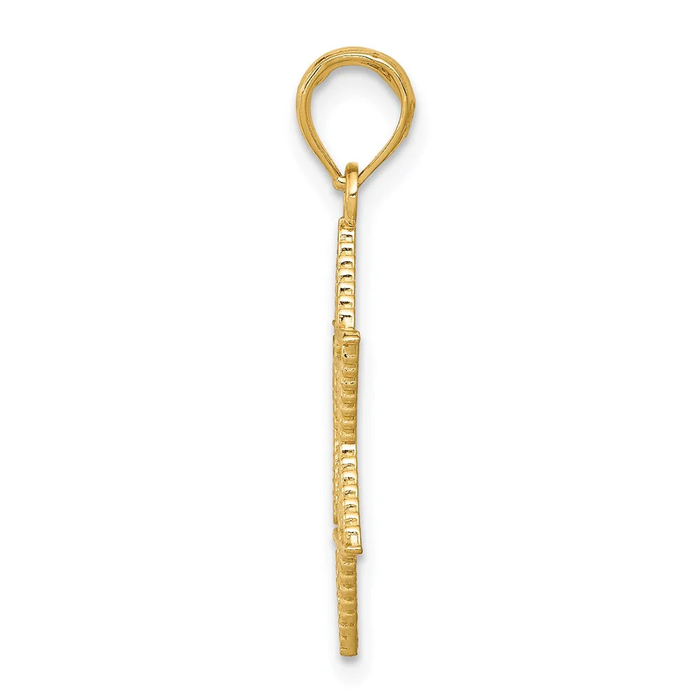 10K / 14K Yellow Gold Star Of David Pendant
